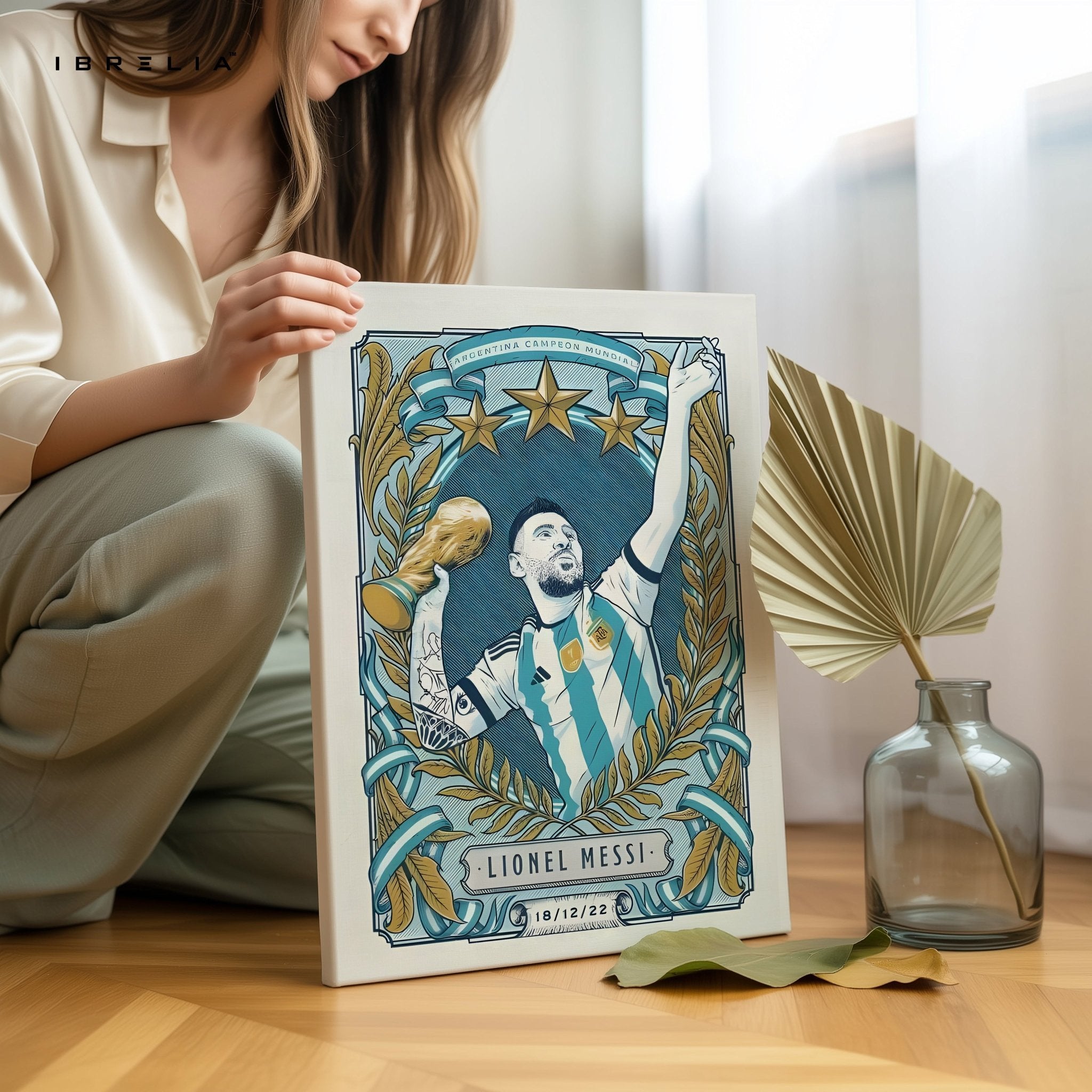 Lionel Messi Wall Art – World Cup Glory Edition | IBRELIA™ - IBRELIA