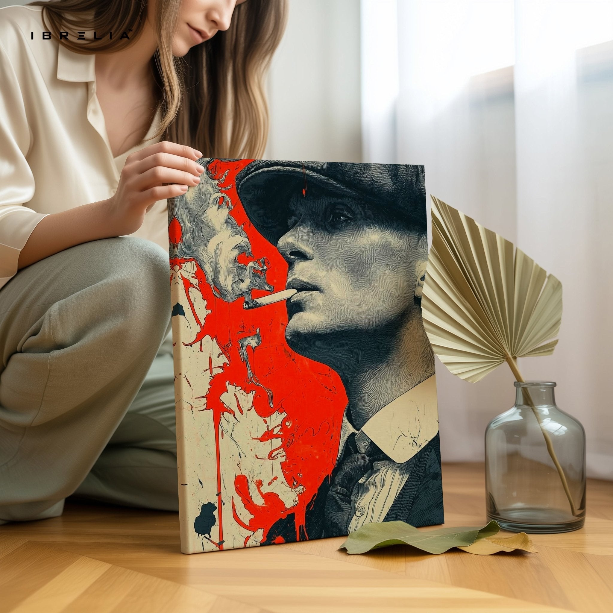 Thomas Shelby Red Smoke Wall Frame | 4K Ultra Wrap Frame Wall Art in Pakistan | IBRELIA™ - IBRELIA