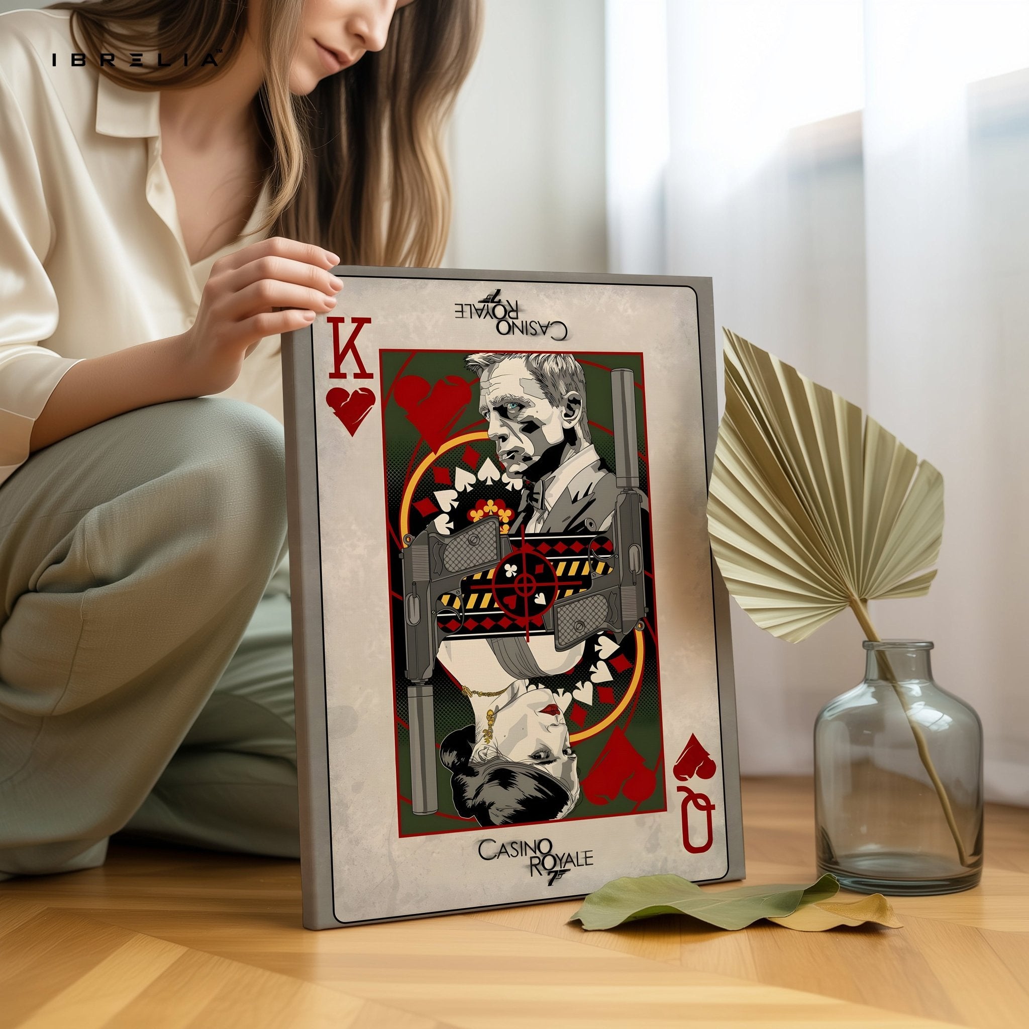 Casino Royale – James Bond King of Hearts Wall Frame | 4K Ultra Wrap Frame Wall Art in Pakistan | IBRELIA™ - IBRELIA