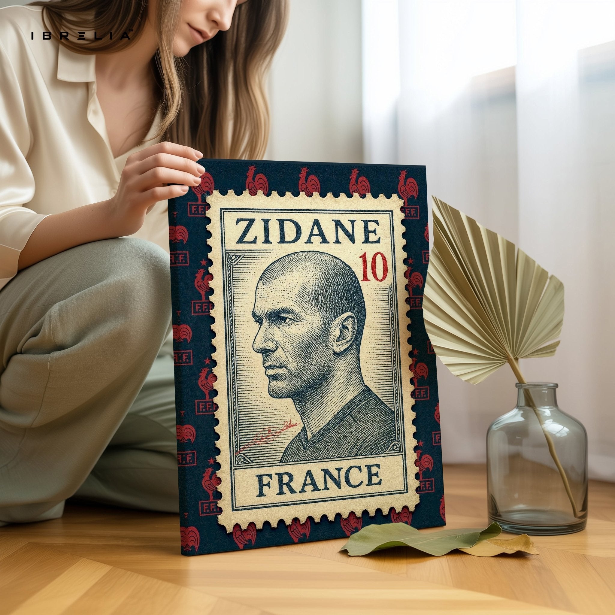 Zidane Stamp Edition – 4K Ultra Wrap Frame Wall Art in Pakistan | IBRELIA™ - IBRELIA