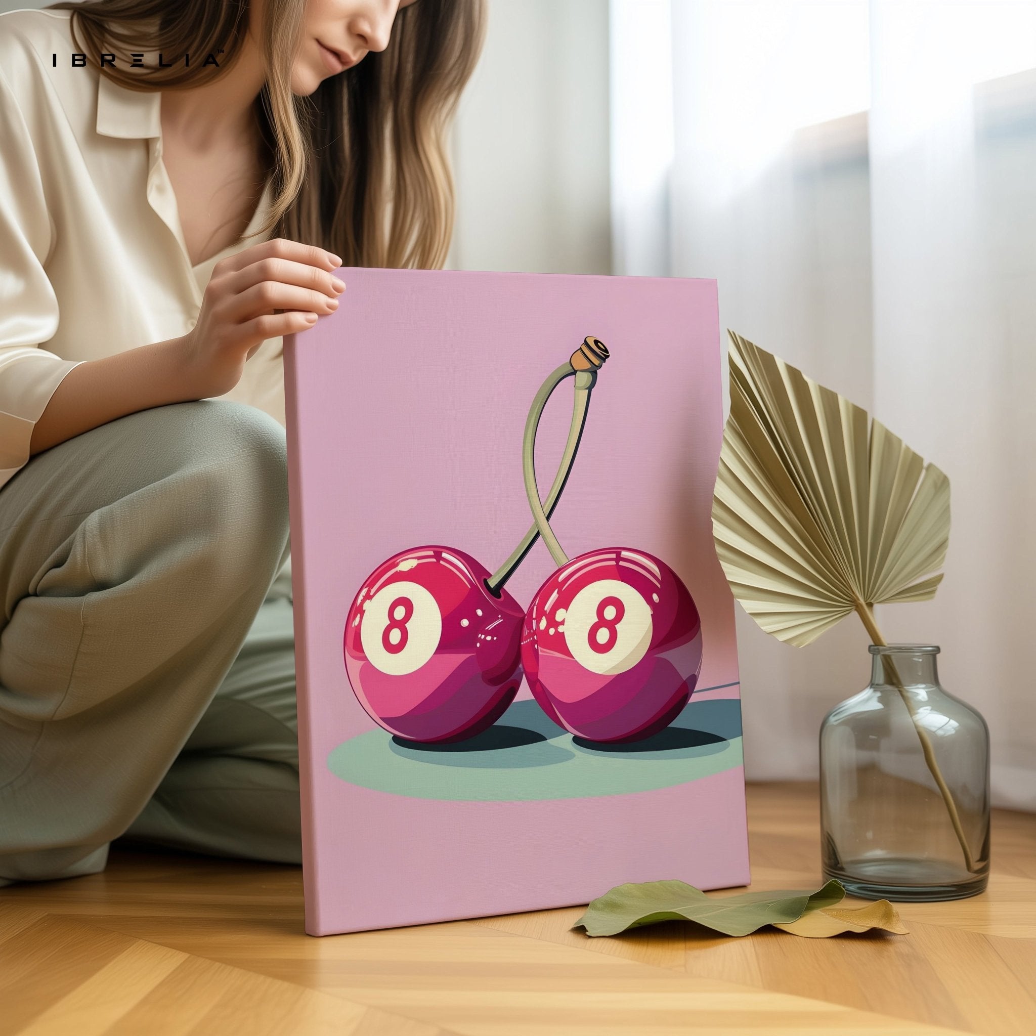 Cherry 8 Ball Wall Frame | 4K Ultra Wrap Frame Wall Art in Pakistan | IBRELIA™ - IBRELIA