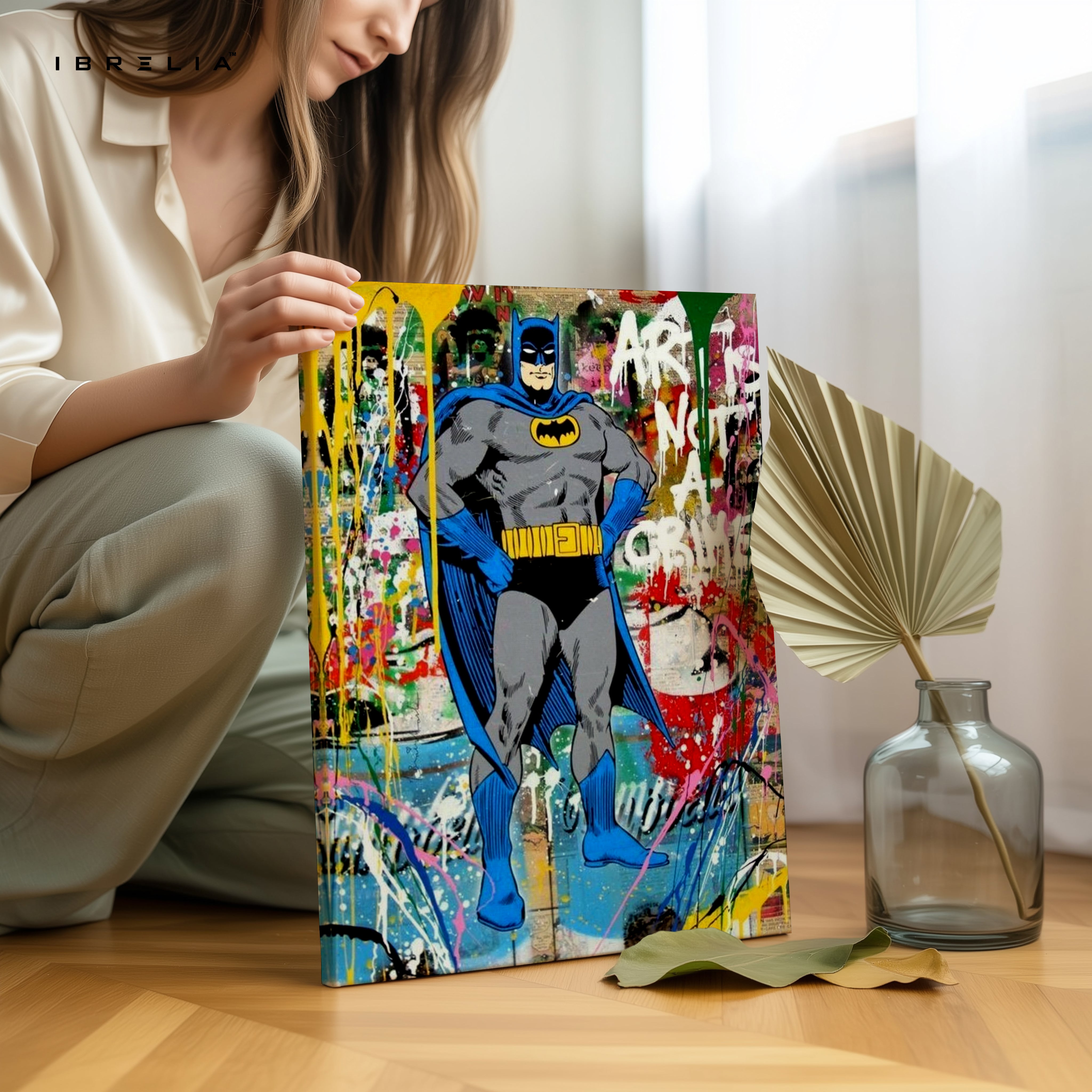 Batman Graffiti Wall Frame | 4K Ultra Wrap Frame Wall Art in Pakistan | IBRELIA™