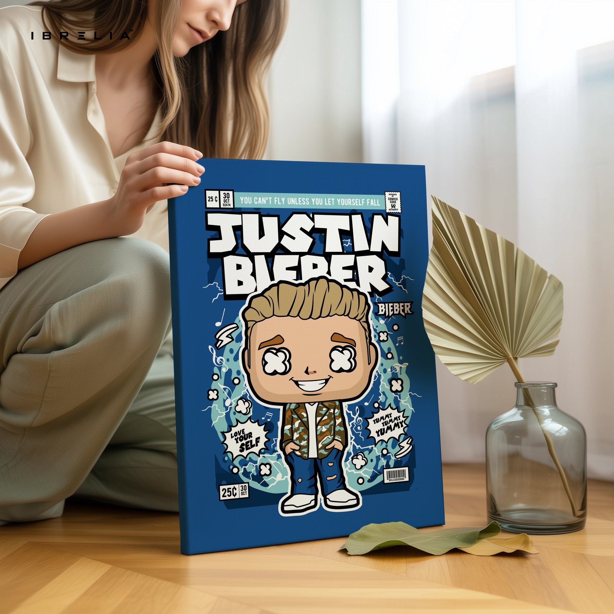 Justin Bieber Pop Art Comic Edition – 4K Ultra Wrap Frame Wall Art in Pakistan | IBRELIA™ - IBRELIA