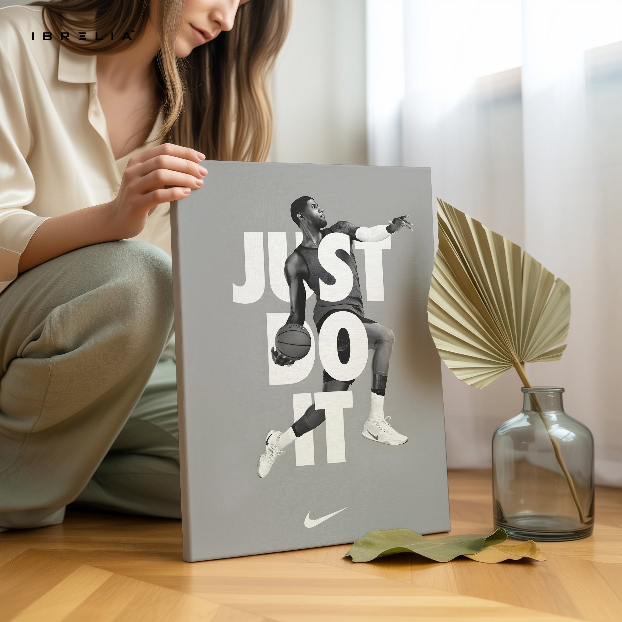 Just Do It – Basketball Motivation Wall Frame | 4K Ultra Wrap Frame Wall Art in Pakistan | IBRELIA™ - IBRELIA