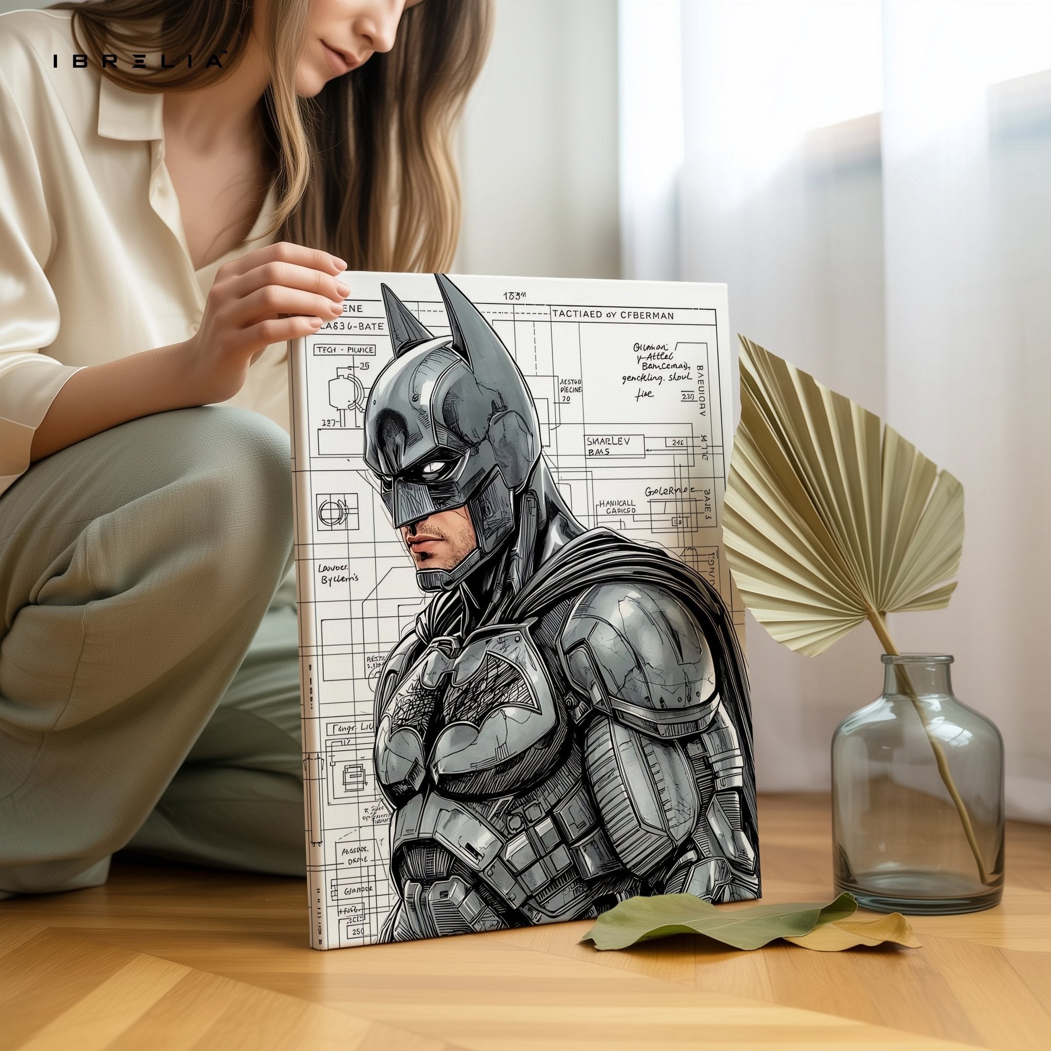 Blueprint Batman 4K Ultra HD Wall Art in Pakistan | IBRELIA™ - IBRELIA