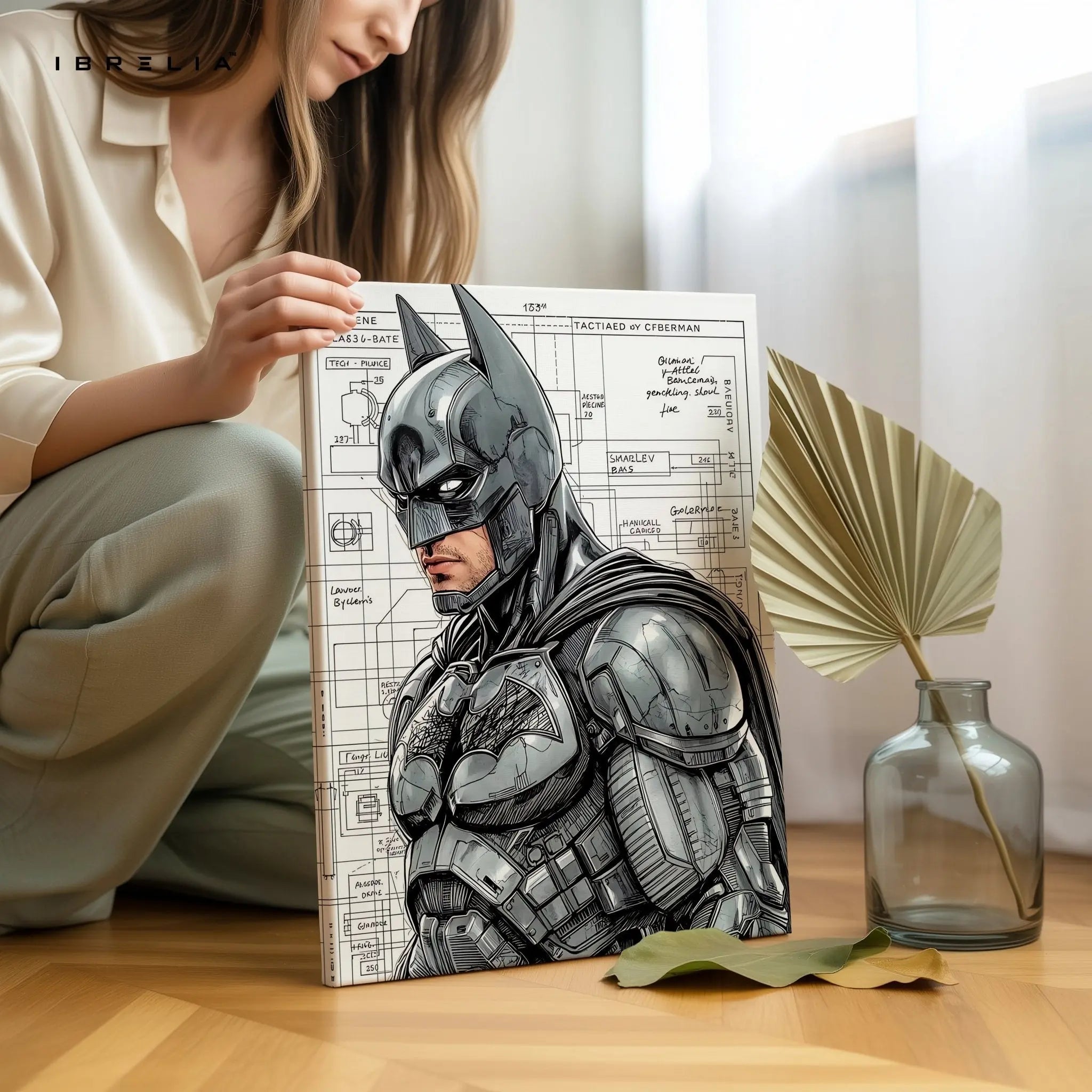 Blueprint Batman 4K Ultra HD Wall Art in Pakistan | IBRELIA™ - IBRELIA