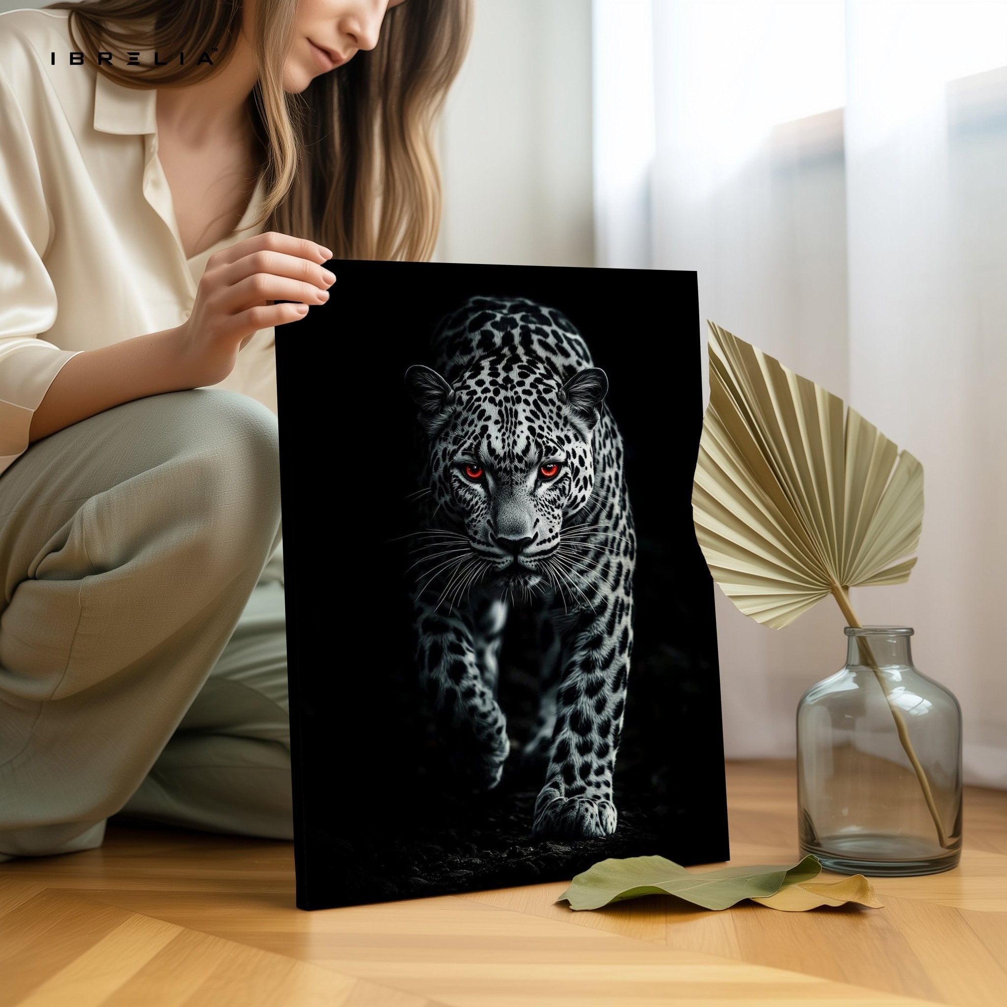 Red - Eyed Leopard Wall Frame | 4K Ultra Wrap Frame Wall Art in Pakistan | IBRELIA™ - IBRELIA