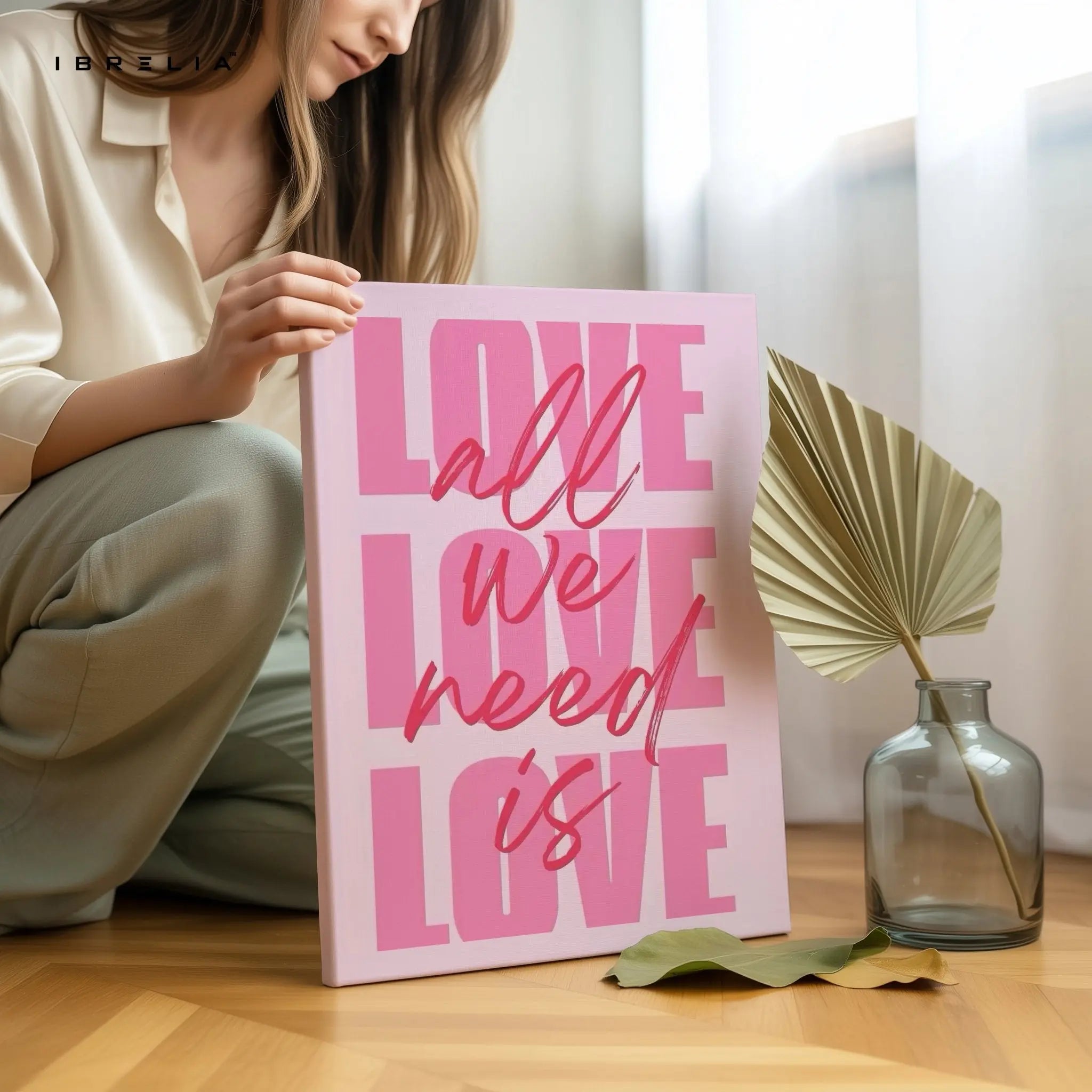All We Need Is Love Wall Frame | 4K Ultra Wrap Frame Wall Art in Pakistan | IBRELIA™ - IBRELIA