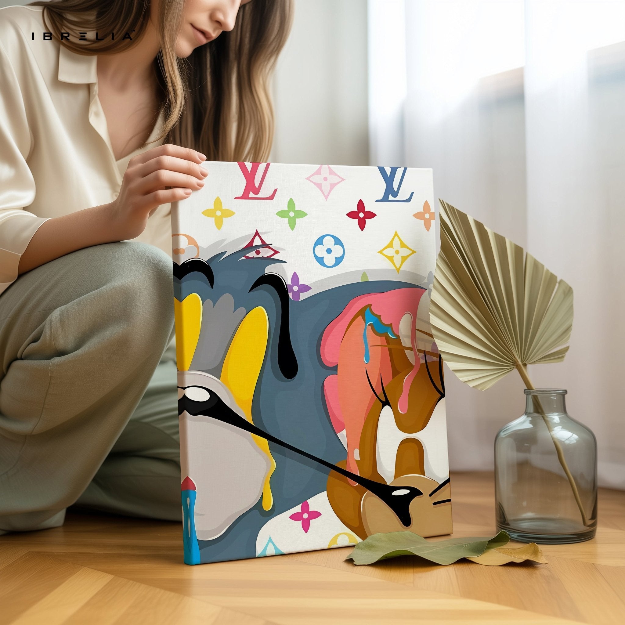 Tom & Jerry “LV Drip Edition” 4K Wall Art in Pakistan | IBRELIA™ - IBRELIA