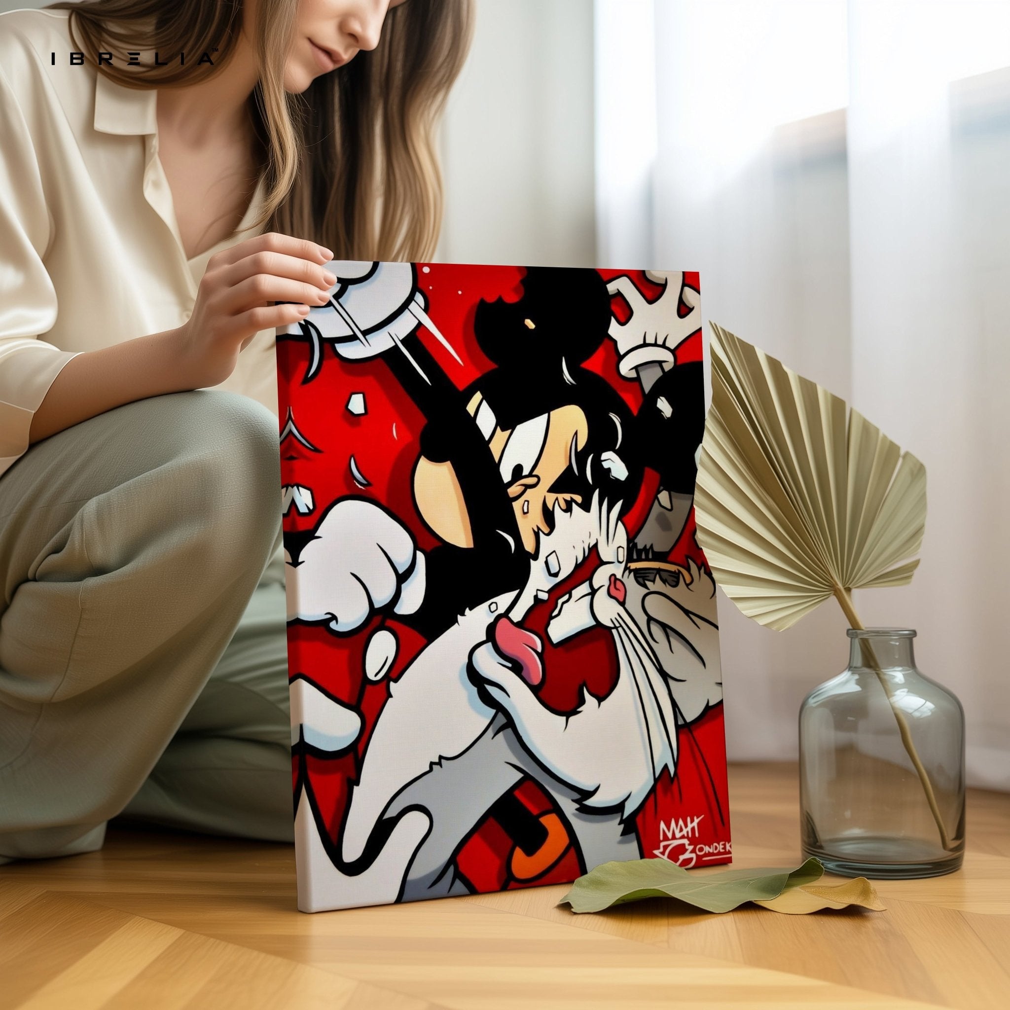 Cartoon Clash Graffiti Wall Frame | 4K Ultra Wrap Frame Wall Art in Pakistan | IBRELIA™ - IBRELIA