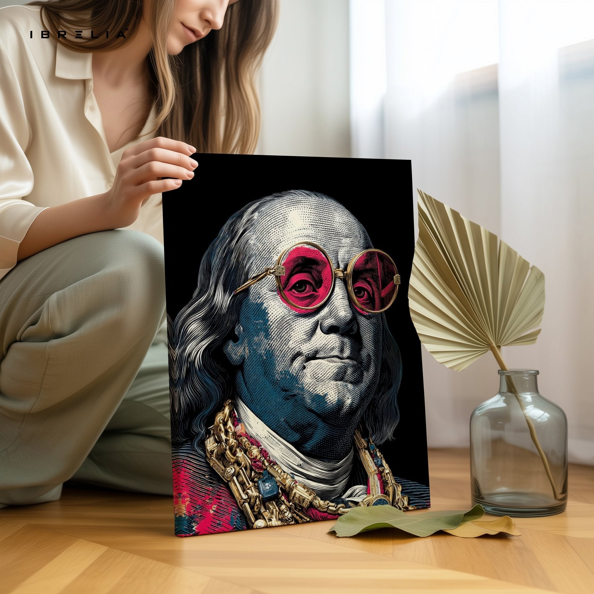 Benjamin Franklin Drip Culture Wall Frame | 4K Ultra Wrap Frame Wall Art in Pakistan | IBRELIA™ - IBRELIA