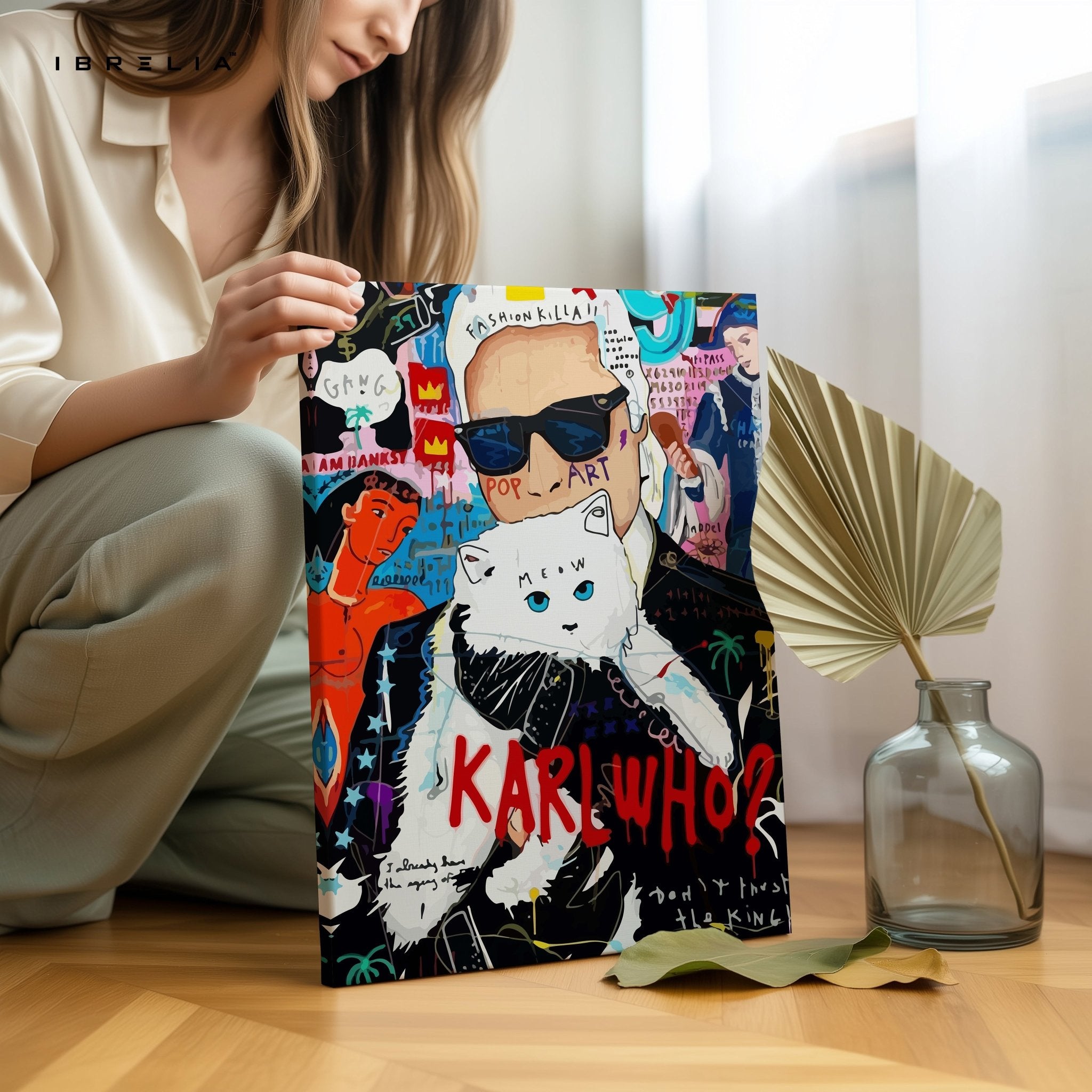 Karl Who? Fashion Graffiti Pop Art – 4K Ultra Wrap Frame Wall Art in Pakistan | IBRELIA™ - IBRELIA