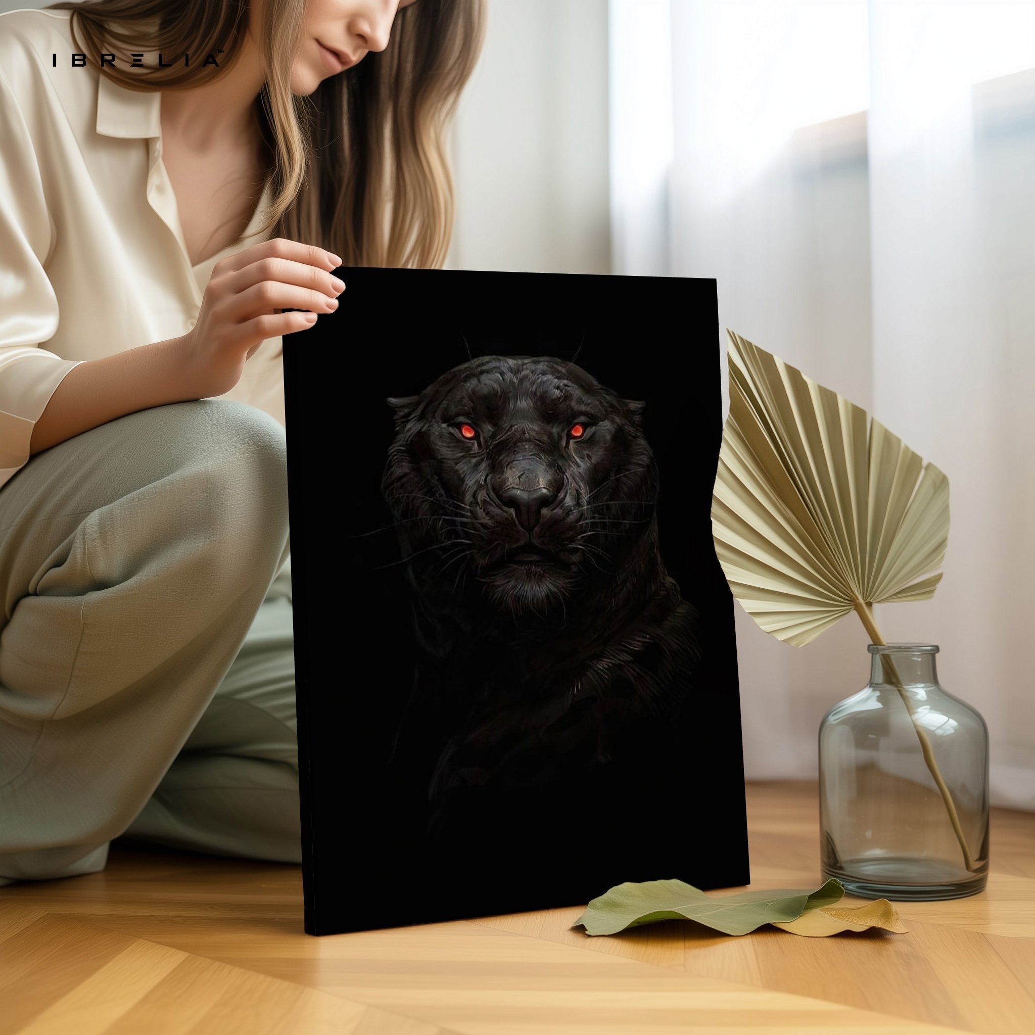Black Panther Wall Frame | 4K Ultra Wrap Frame Wall Art in Pakistan | IBRELIA™ - IBRELIA