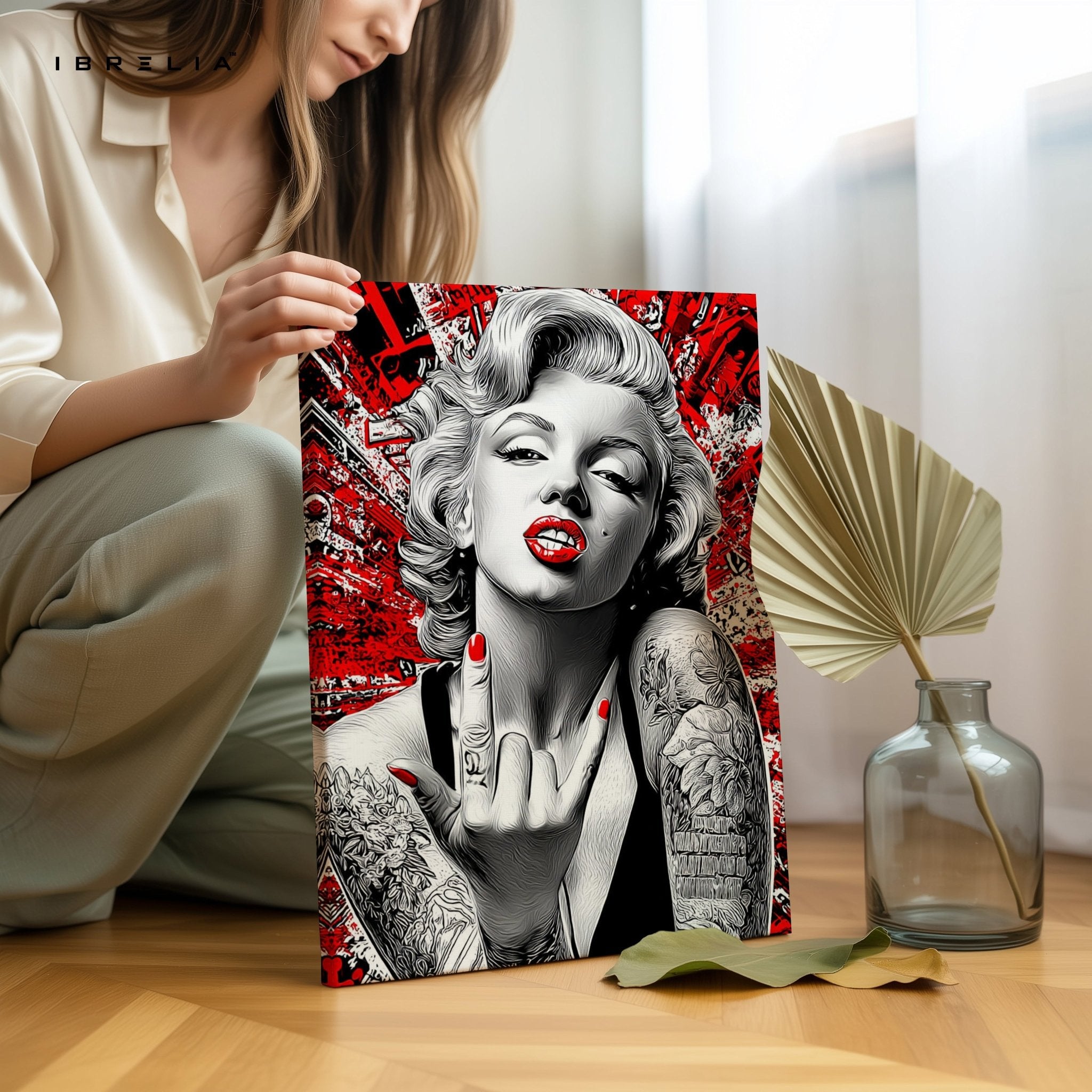 Rebel Marilyn Tattoo Wall Frame | 4K Ultra Wrap Frame Wall Art in Pakistan | IBRELIA™ - IBRELIA