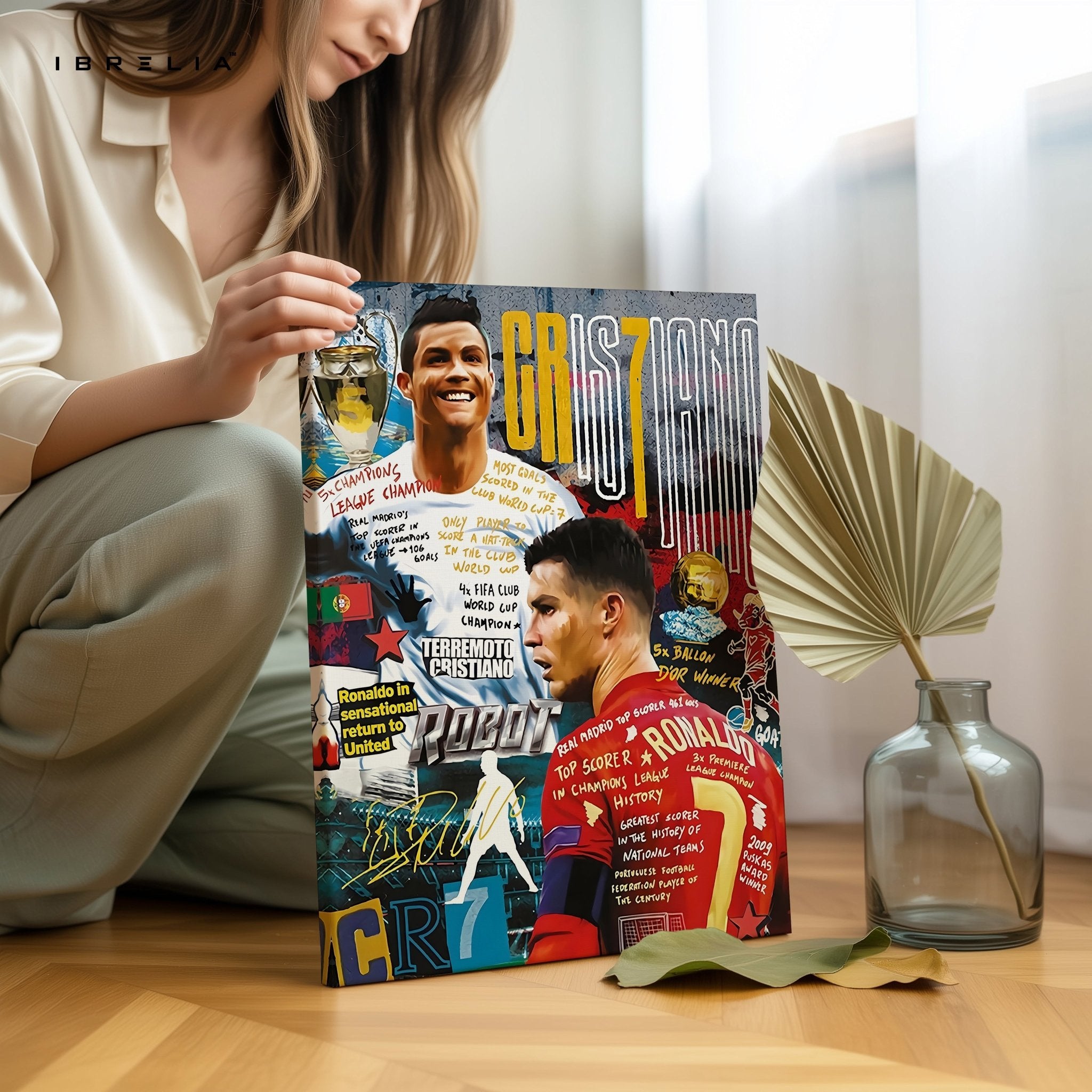 Cristiano Ronaldo “GOAT Legacy” 4K Wall Art in Pakistan | IBRELIA™ - IBRELIA