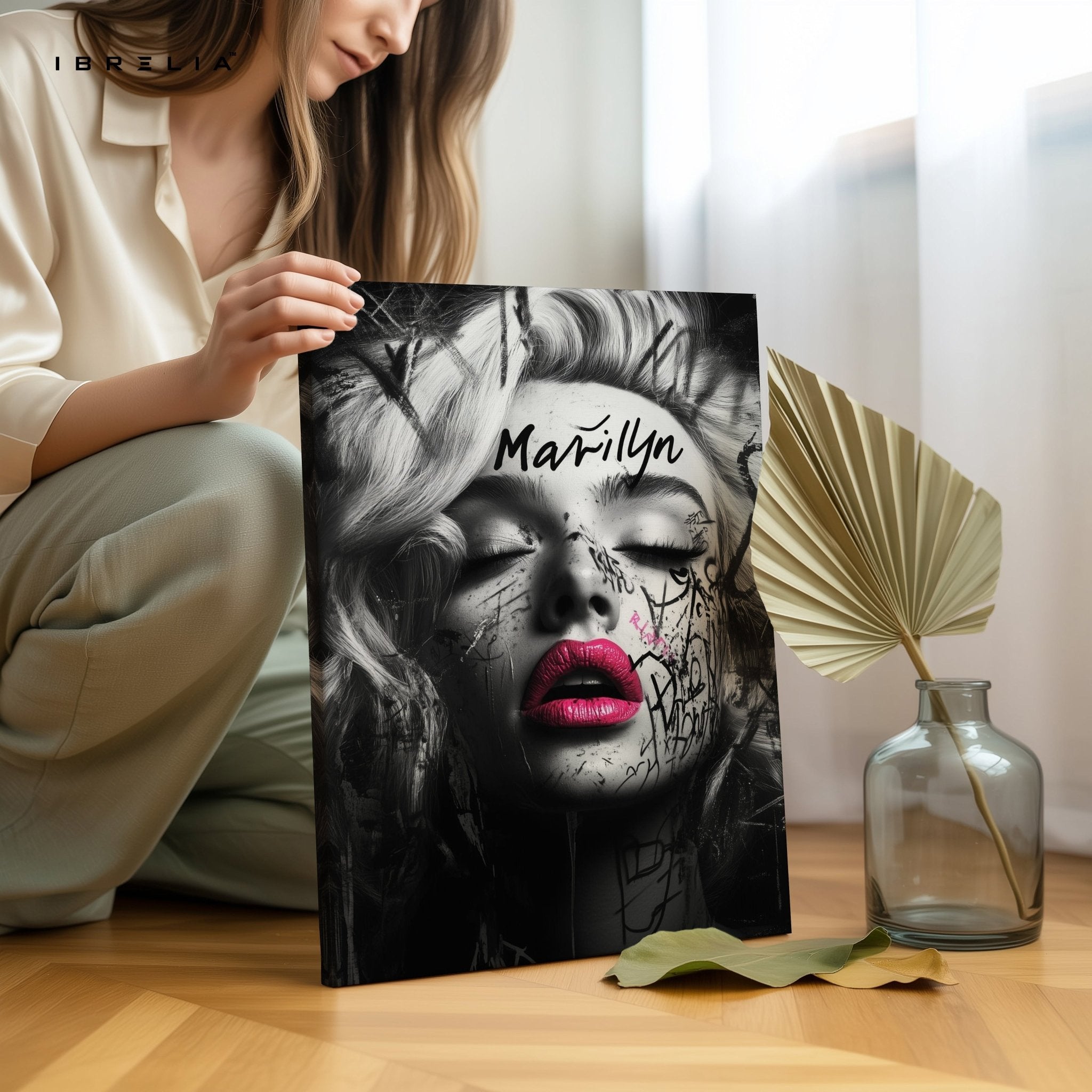Marilyn Graffiti Portrait Wall Frame | 4K Ultra Wrap Frame Wall Art in Pakistan | IBRELIA™ - IBRELIA