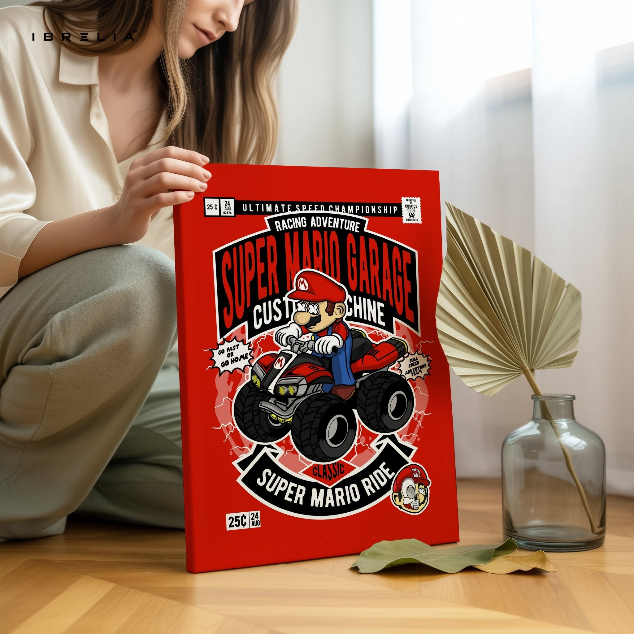 Super Mario Garage Pop Art Edition – 4K Ultra Wrap Frame Wall Art in Pakistan | IBRELIA™ - IBRELIA