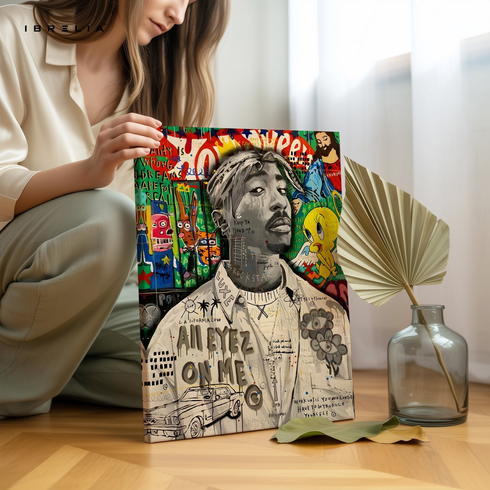2Pac “All Eyez On Me” Graffiti 4K Wall Art in Pakistan | IBRELIA™ - IBRELIA