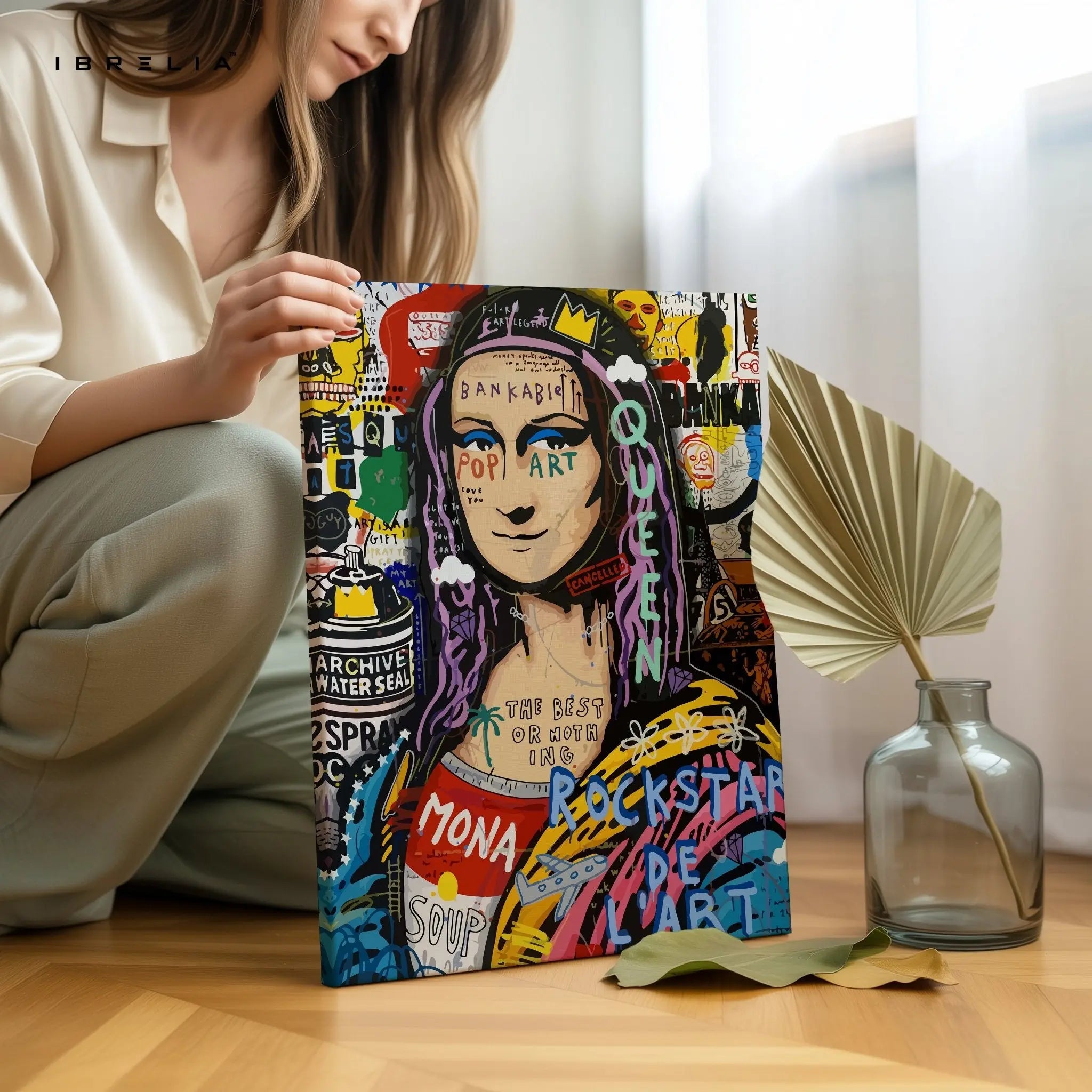 Mona Lisa Queen Pop Art – 4K Ultra Wrap Frame Wall Art in Pakistan | IBRELIA™ - IBRELIA