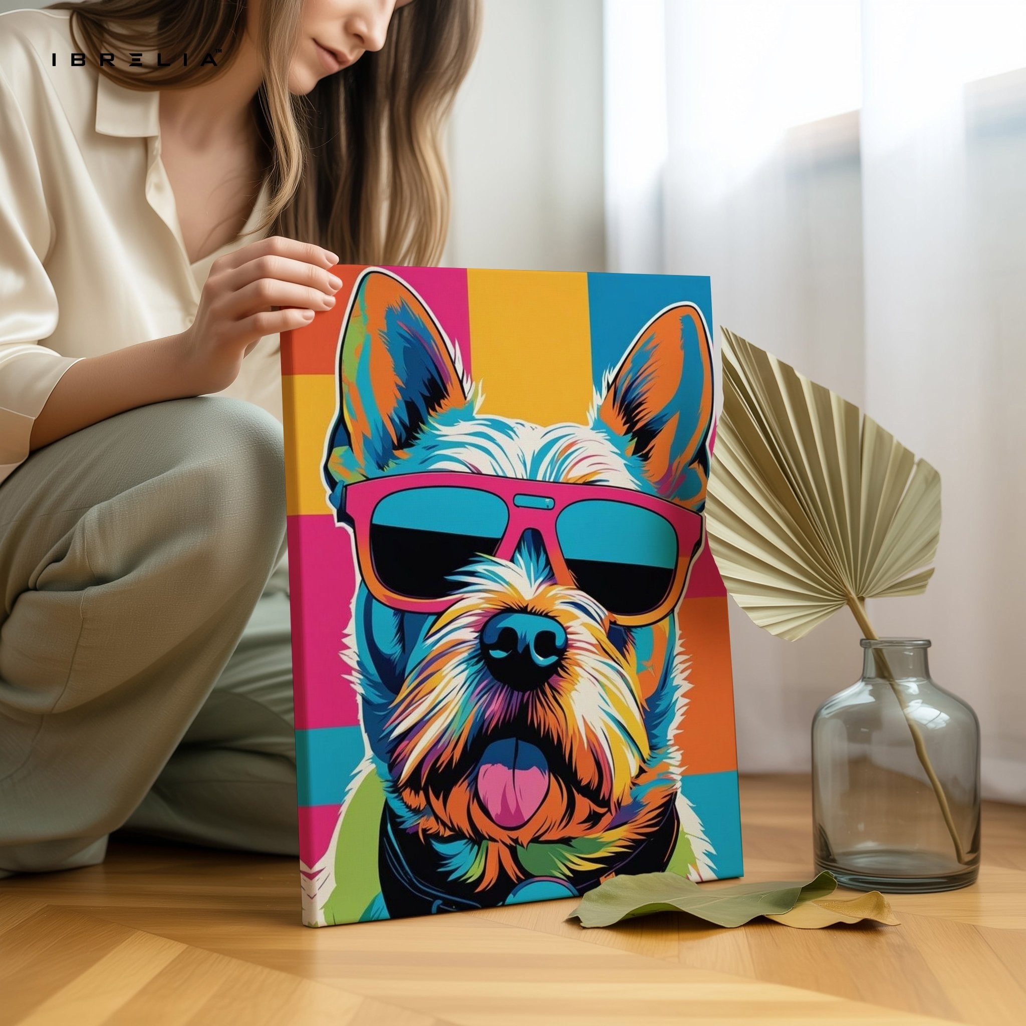 Color Pop Dog Wall Frame | 4K Ultra Wrap Frame Wall Art in Pakistan | IBRELIA™ - IBRELIA