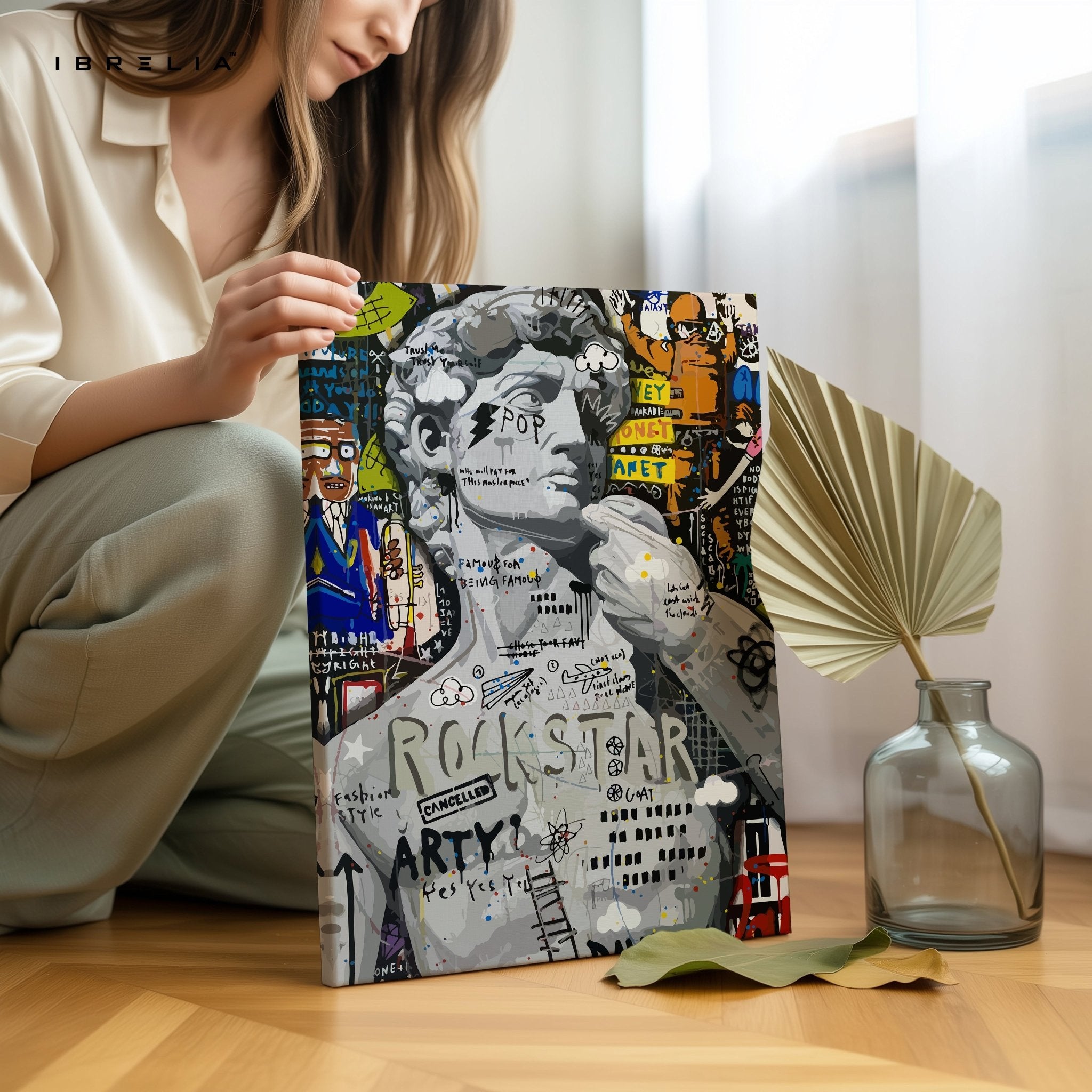 David Rockstar Pop Art – 4K Ultra Wrap Frame Wall Art in Pakistan | IBRELIA™ - IBRELIA