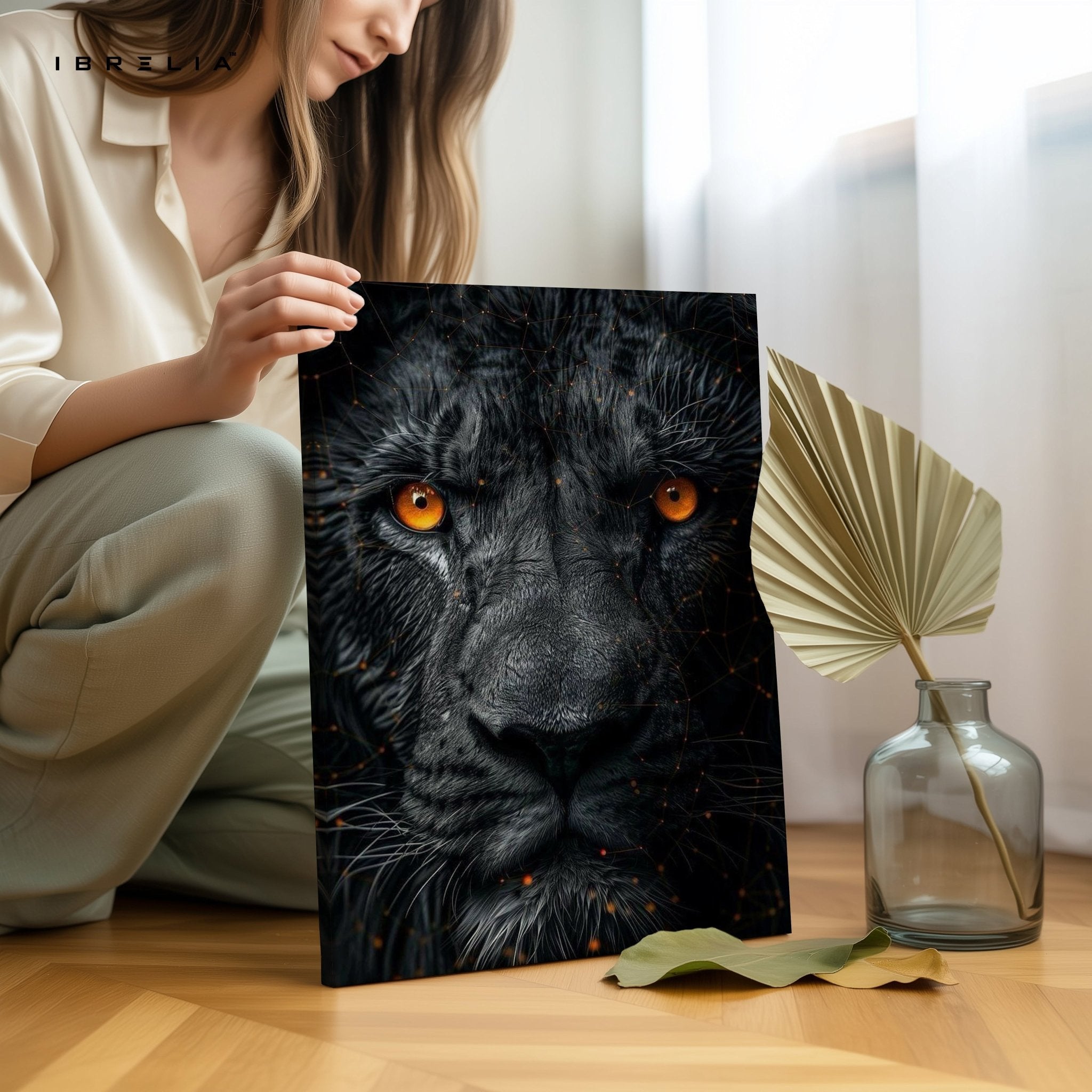 Black Panther Focus – 4K Ultra Wrap Frame Wall Art in Pakistan | IBRELIA™ - IBRELIA
