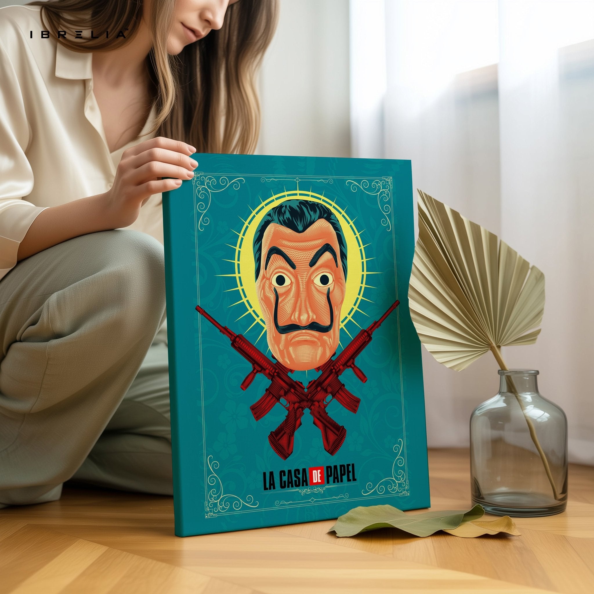 La Casa De Papel “Dali Mask” Wall Frame – 4K Ultra Wrap Frame Wall Art in Pakistan | IBRELIA™ - IBRELIA