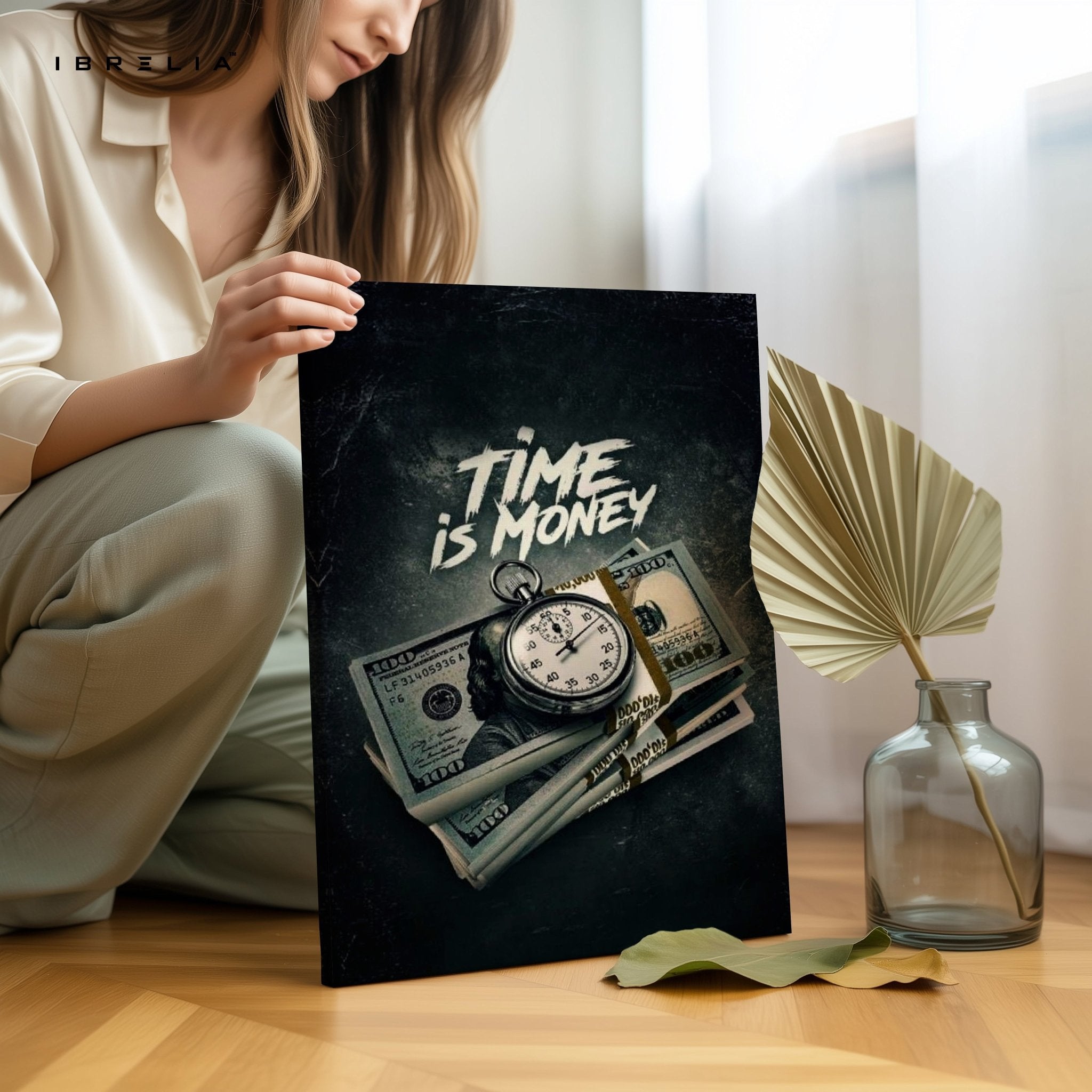 Time Is Money Wall Frame | 4K Ultra Wrap Frame Wall Art in Pakistan | IBRELIA™ - IBRELIA