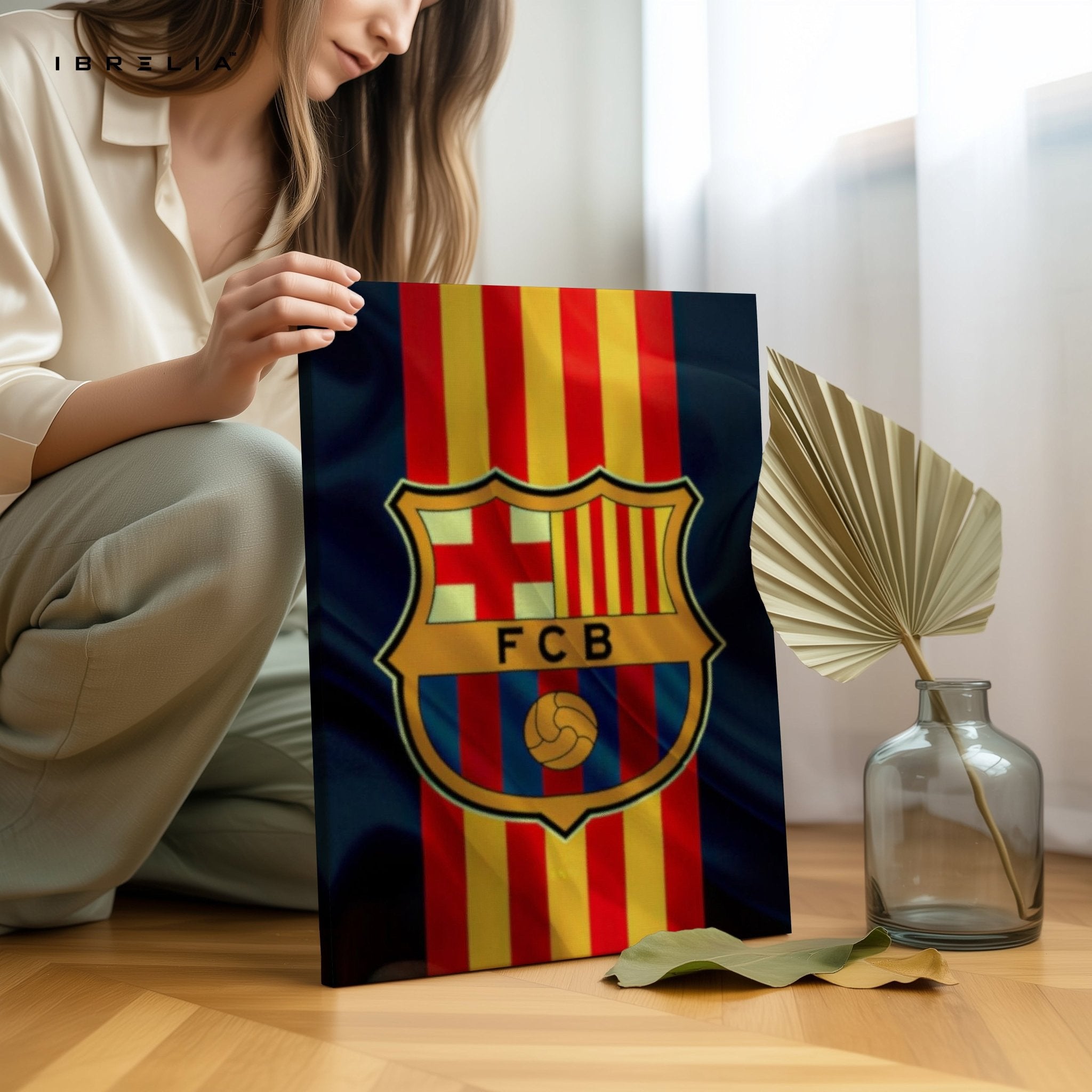 FC Barcelona Crest Wall Frame | 4K Ultra Wrap Frame Wall Art in Pakistan | IBRELIA™ - IBRELIA