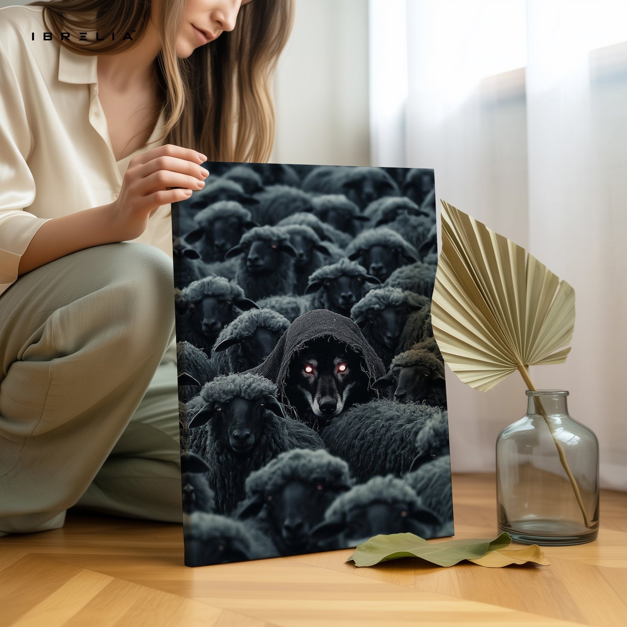 Wolf Among Sheep Wall Frame | 4K Ultra Wrap Frame Wall Art in Pakistan | IBRELIA™ - IBRELIA