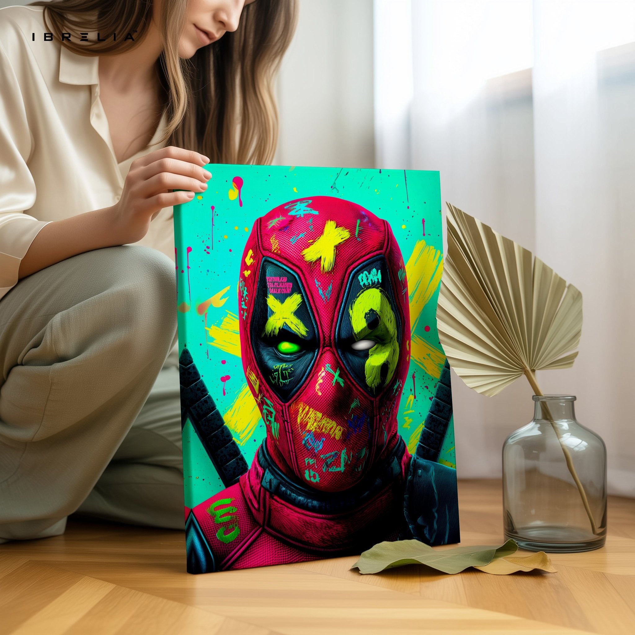 Graffiti Deadpool Wall Frame | 4K Ultra Wrap Frame Wall Art in Pakistan | IBRELIA™ - IBRELIA