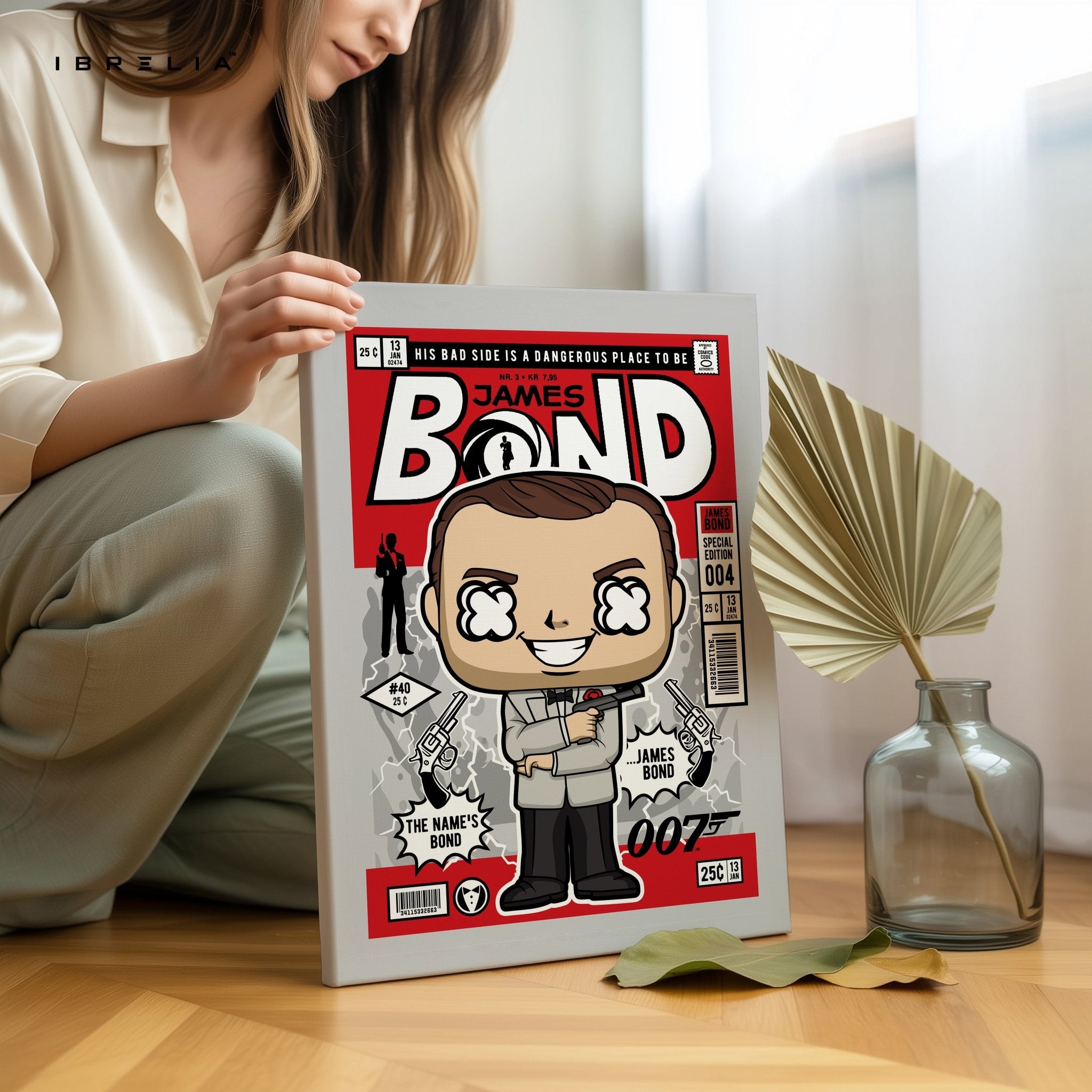 James Bond Pop Art Comic Edition – 4K Ultra Wrap Frame Wall Art in Pakistan | IBRELIA™ - IBRELIA