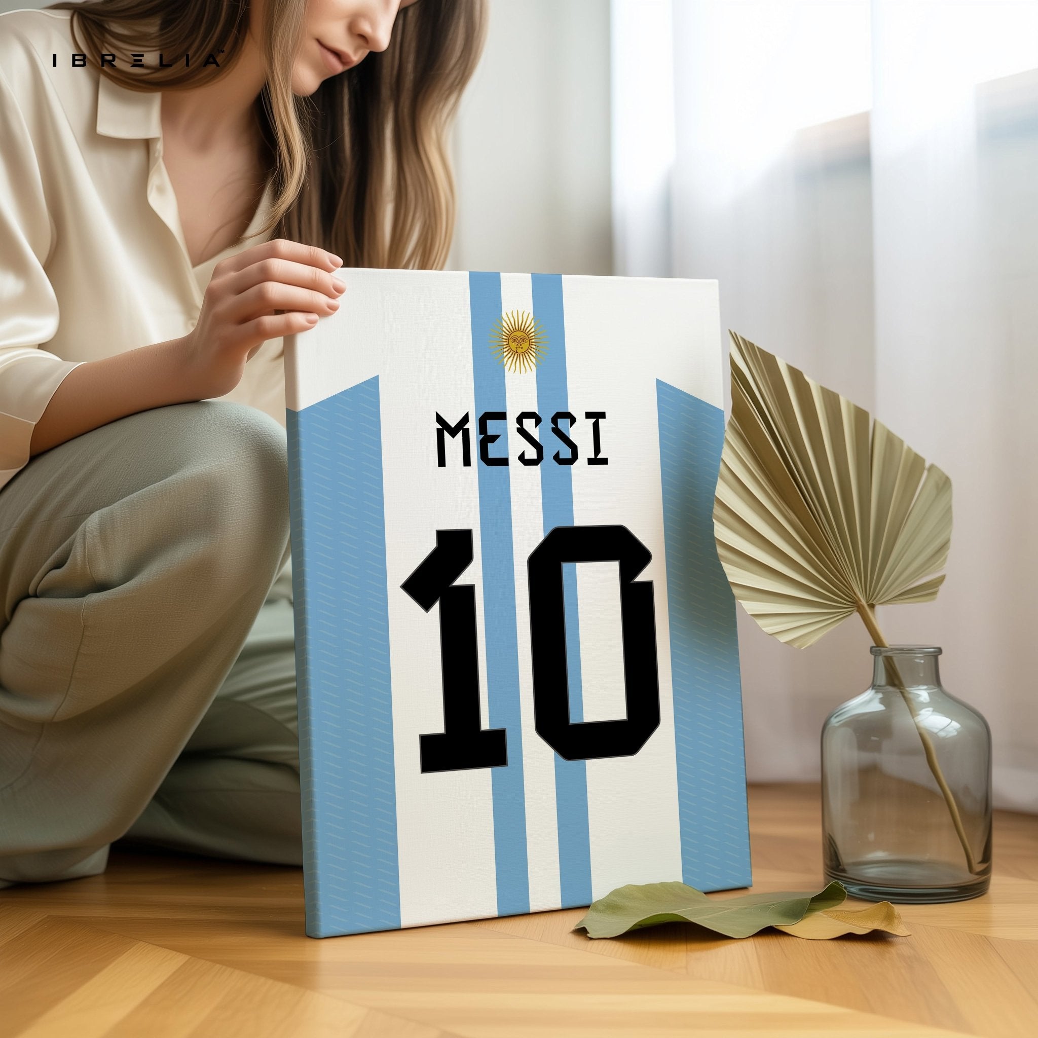 Lionel Messi Argentina No.10 Jersey – 4K Ultra Wrap Frame Wall Art in Pakistan | IBRELIA™ - IBRELIA
