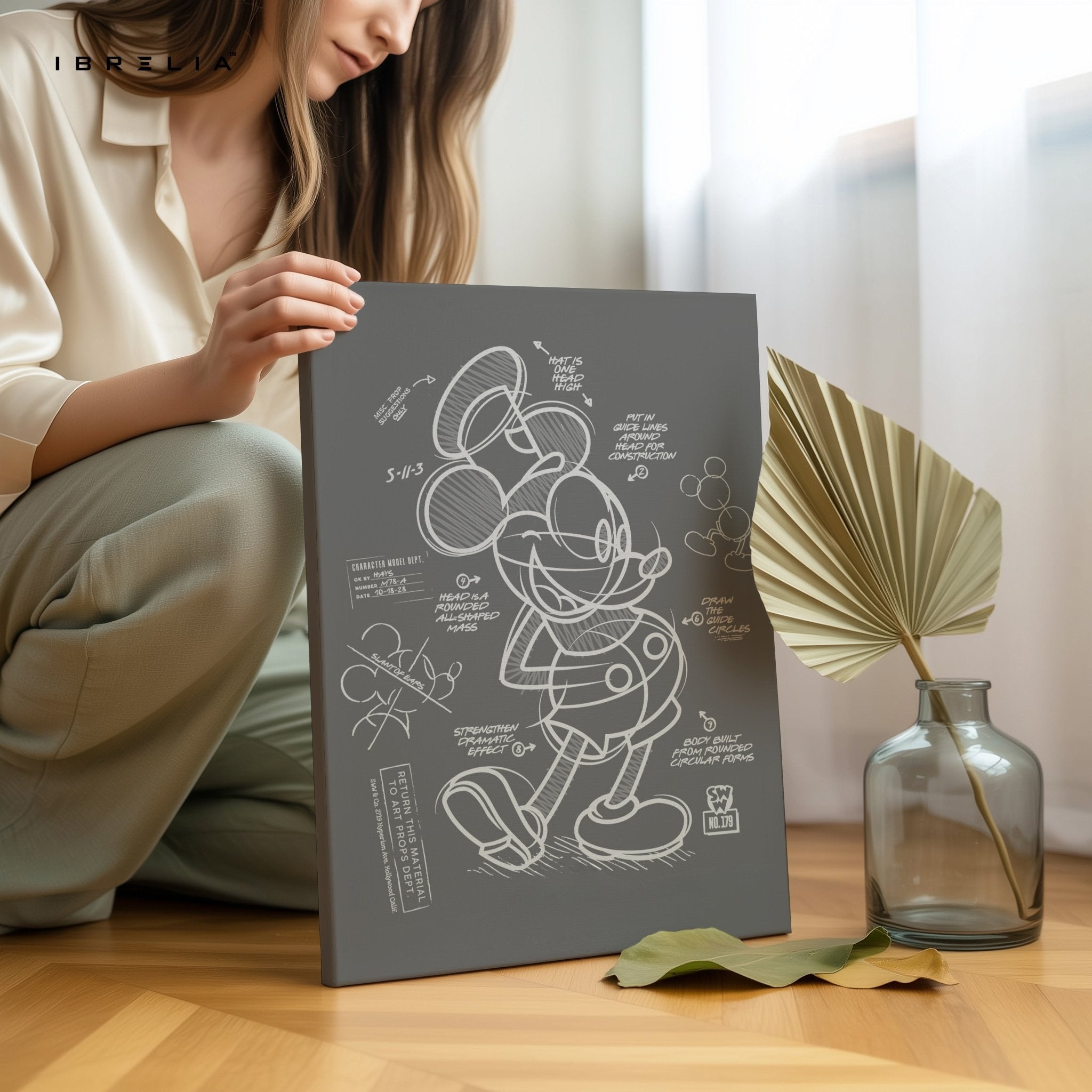 Mickey Mouse Blueprint Wall Frame | 4K Ultra Wrap Frame Wall Art in Pakistan | IBRELIA™ - IBRELIA