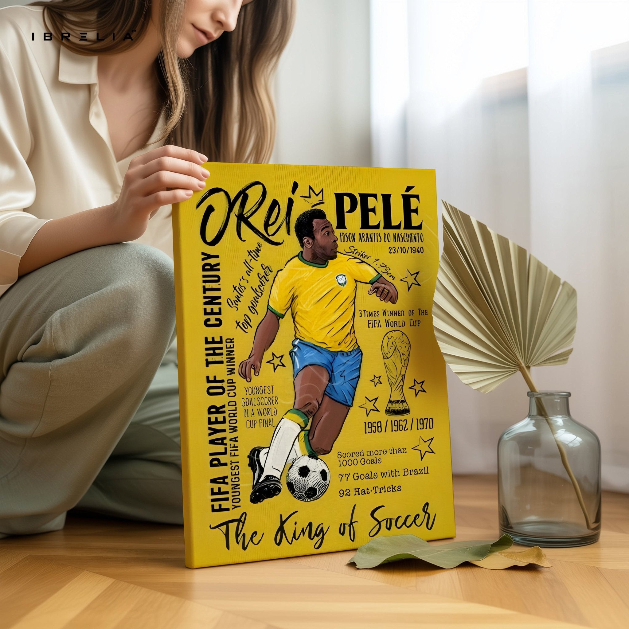Pelé Wall Art – The King of Soccer Edition | IBRELIA™ - IBRELIA
