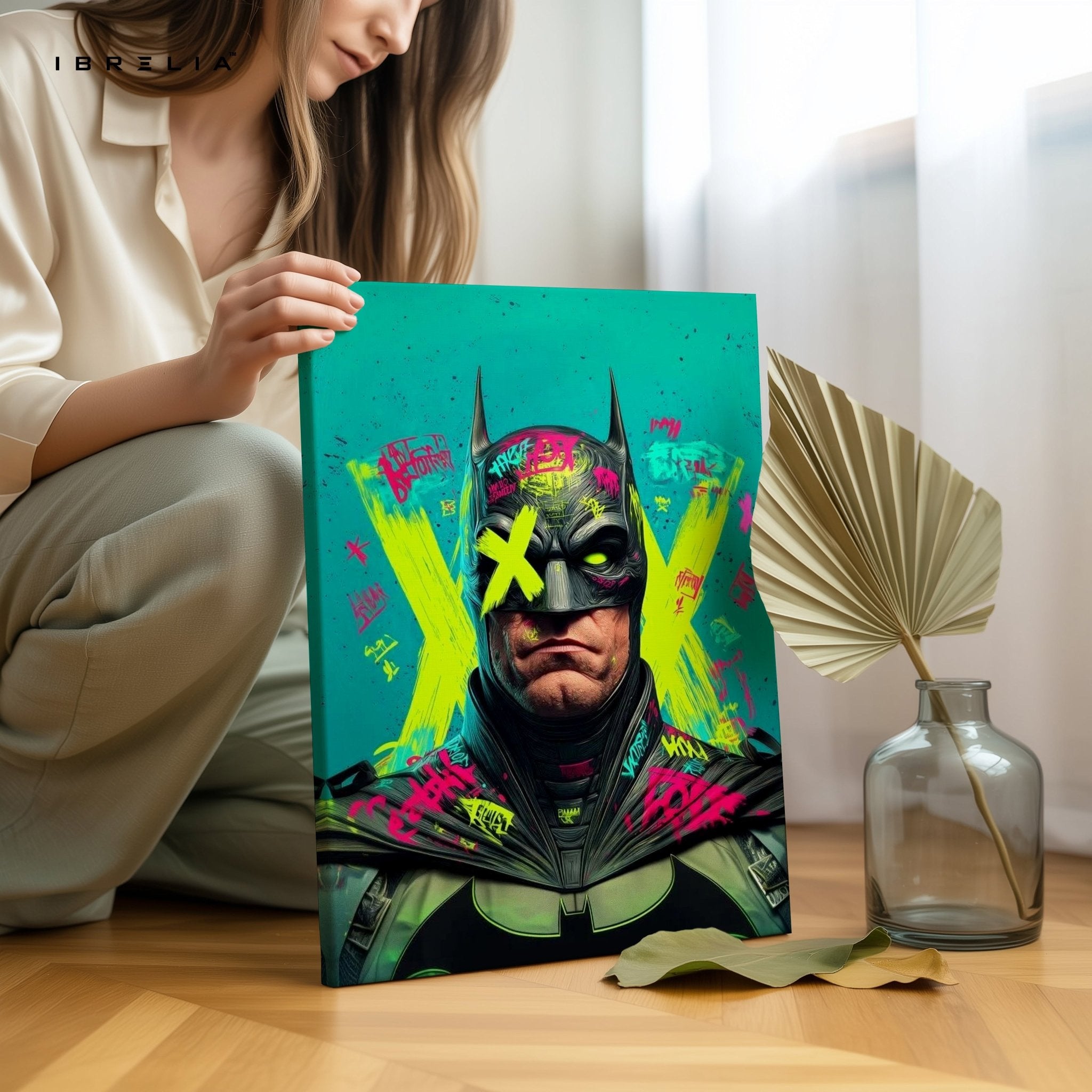 Graffiti Batman Wall Frame | 4K Ultra Wrap Frame Wall Art in Pakistan | IBRELIA™ - IBRELIA