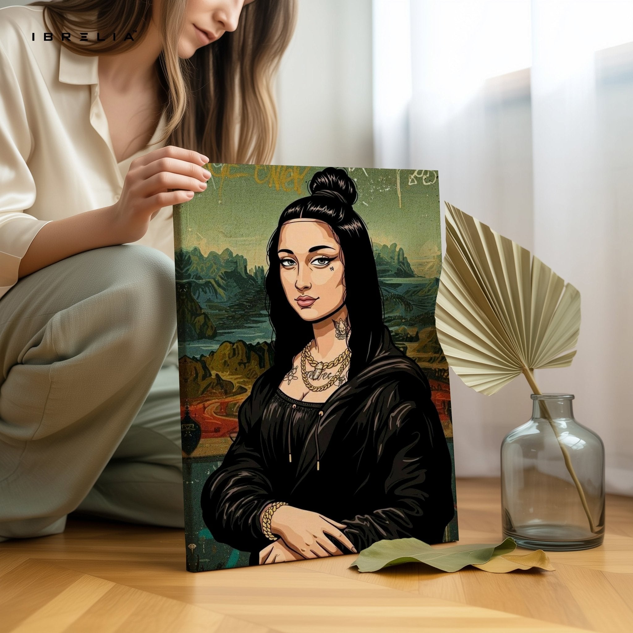 Gangsta Mona Lisa Wall Frame | 4K Ultra Wrap Frame Wall Art in Pakistan | IBRELIA™ - IBRELIA