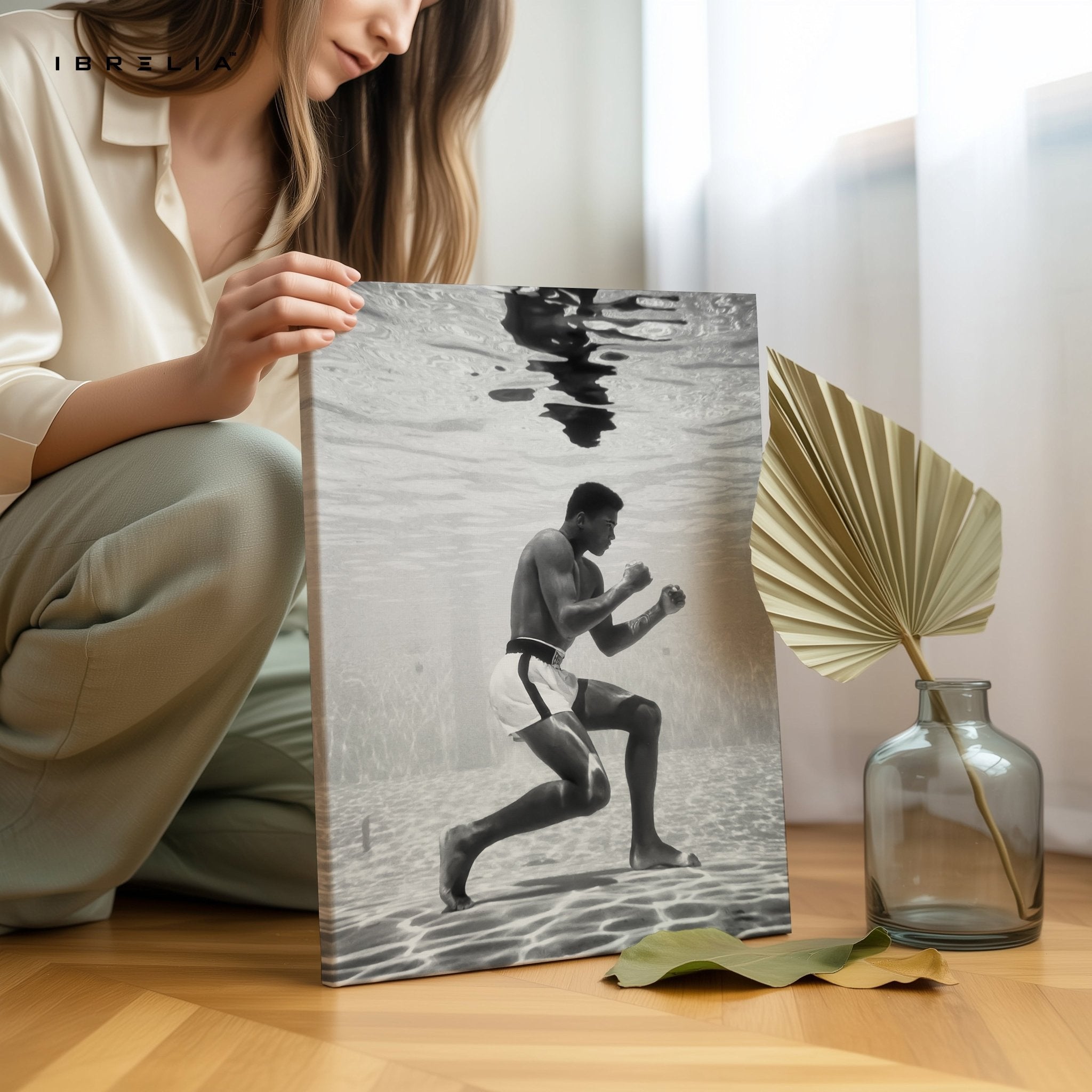 Muhammad Ali Underwater Boxing – 4K Ultra Wrap Frame Wall Art in Pakistan | IBRELIA™ - IBRELIA