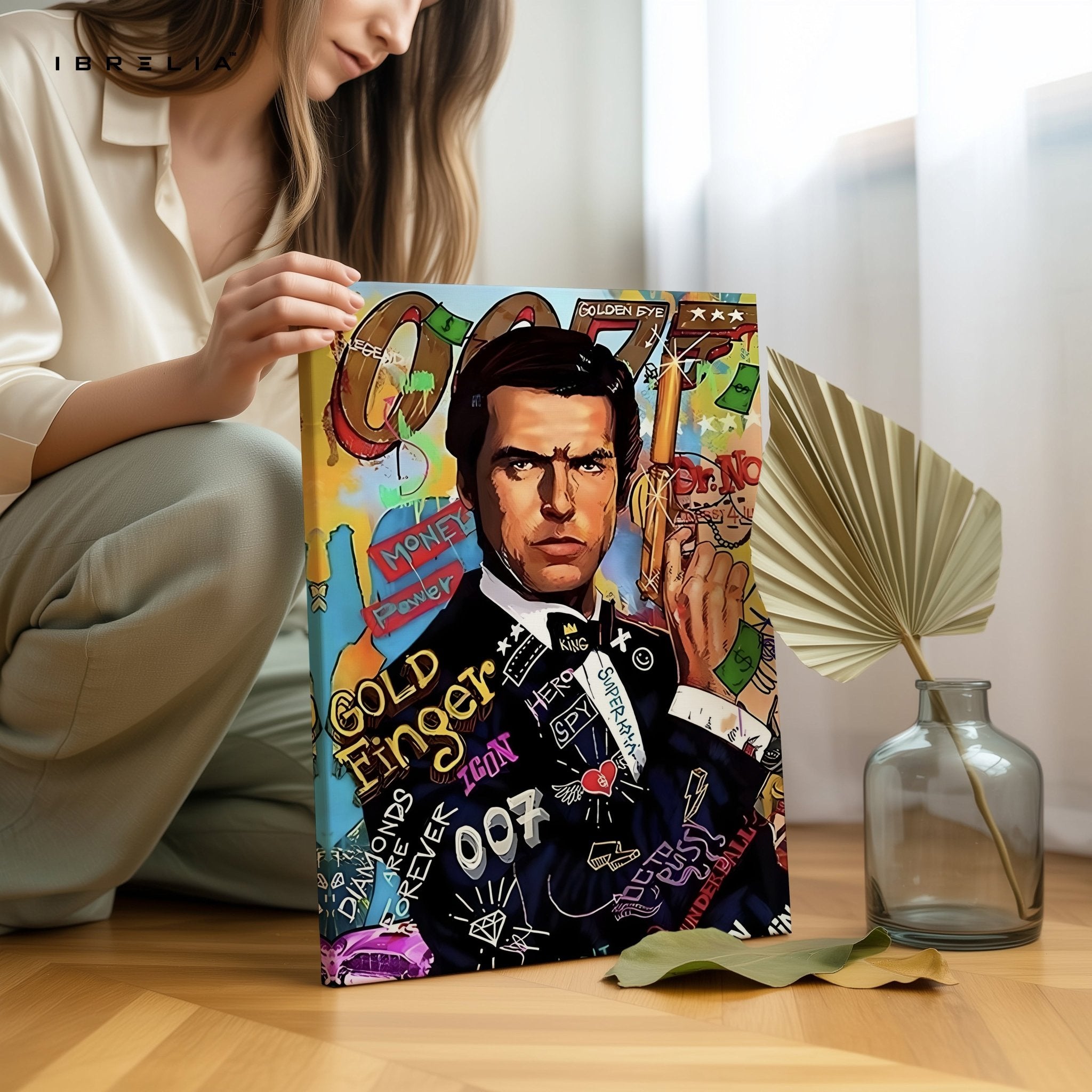 James Bond “007 Graffiti Edition” Wall Frame | 4K Ultra Wrap Frame Wall Art in Pakistan | IBRELIA™ - IBRELIA