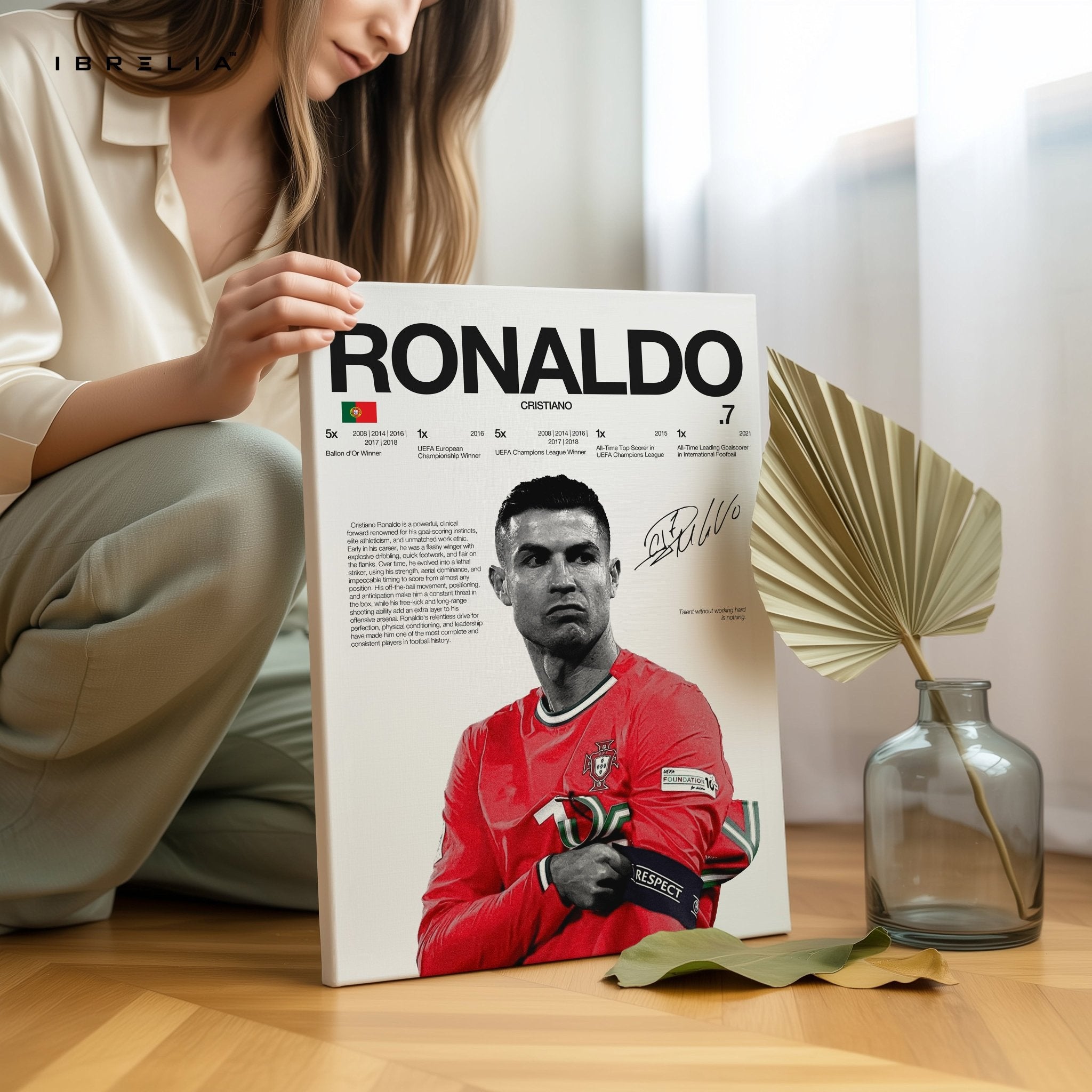Cristiano Ronaldo – The Icon 4K Ultra Wrap Frame Wall Art in Pakistan | IBRELIA™ - IBRELIA