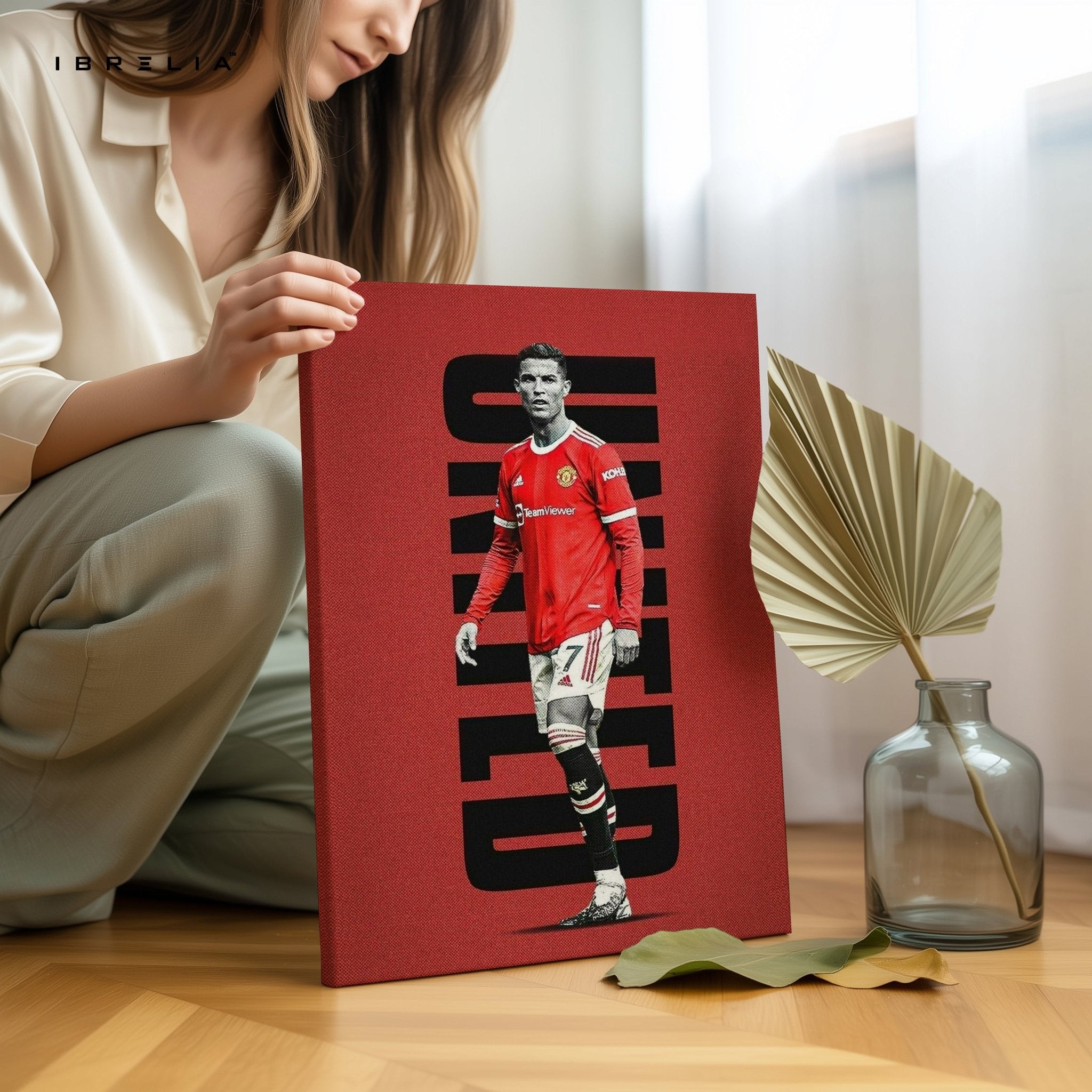 Cristiano Ronaldo Manchester United Wall Frame | 4K Ultra Wrap Frame Wall Art in Pakistan | IBRELIA™ - IBRELIA