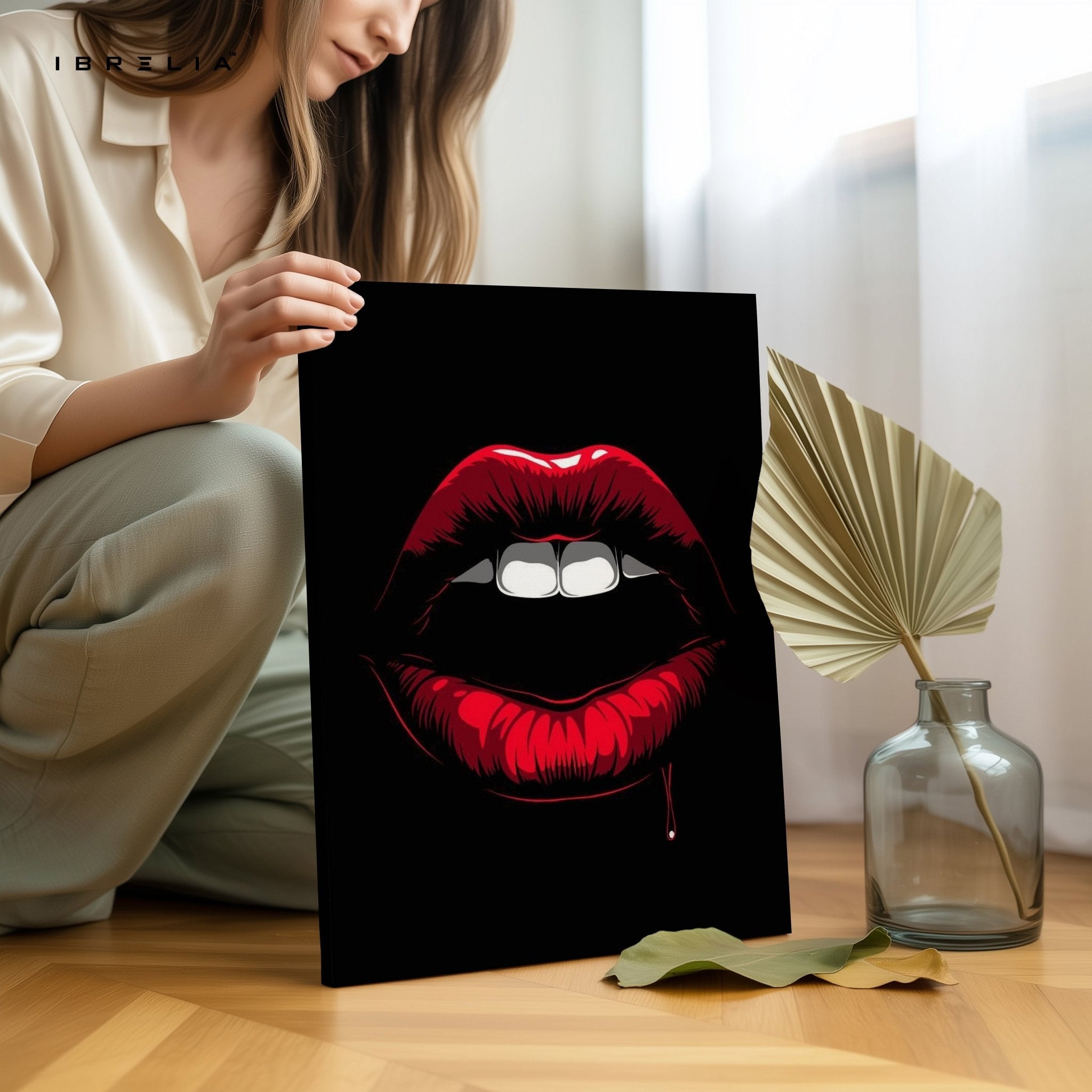 Vampire Lips Wall Frame | 4K Ultra Wrap Frame Wall Art in Pakistan | IBRELIA™ - IBRELIA