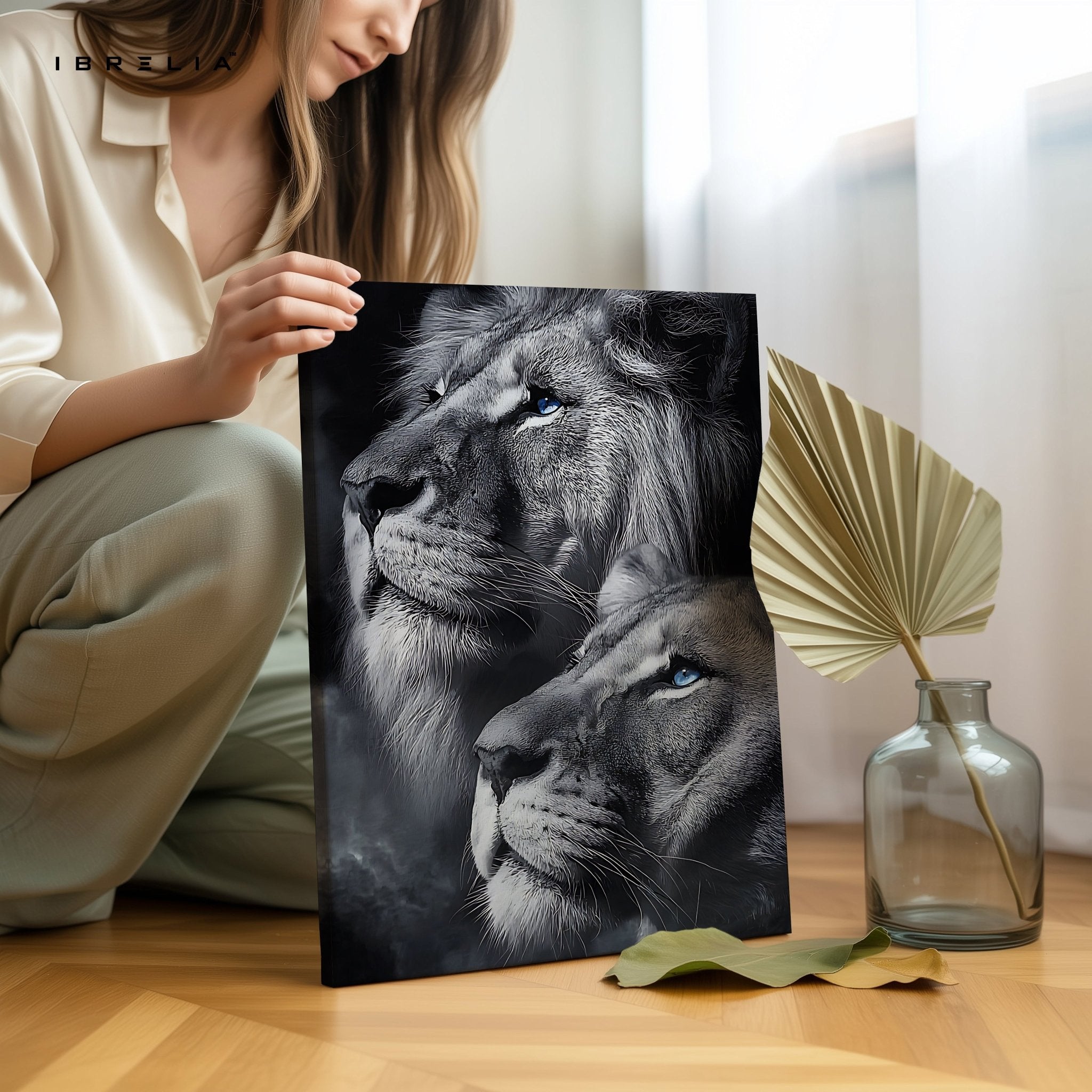 Majestic Lions – 4K Ultra Wrap Frame Wall Art in Pakistan | IBRELIA™ - IBRELIA