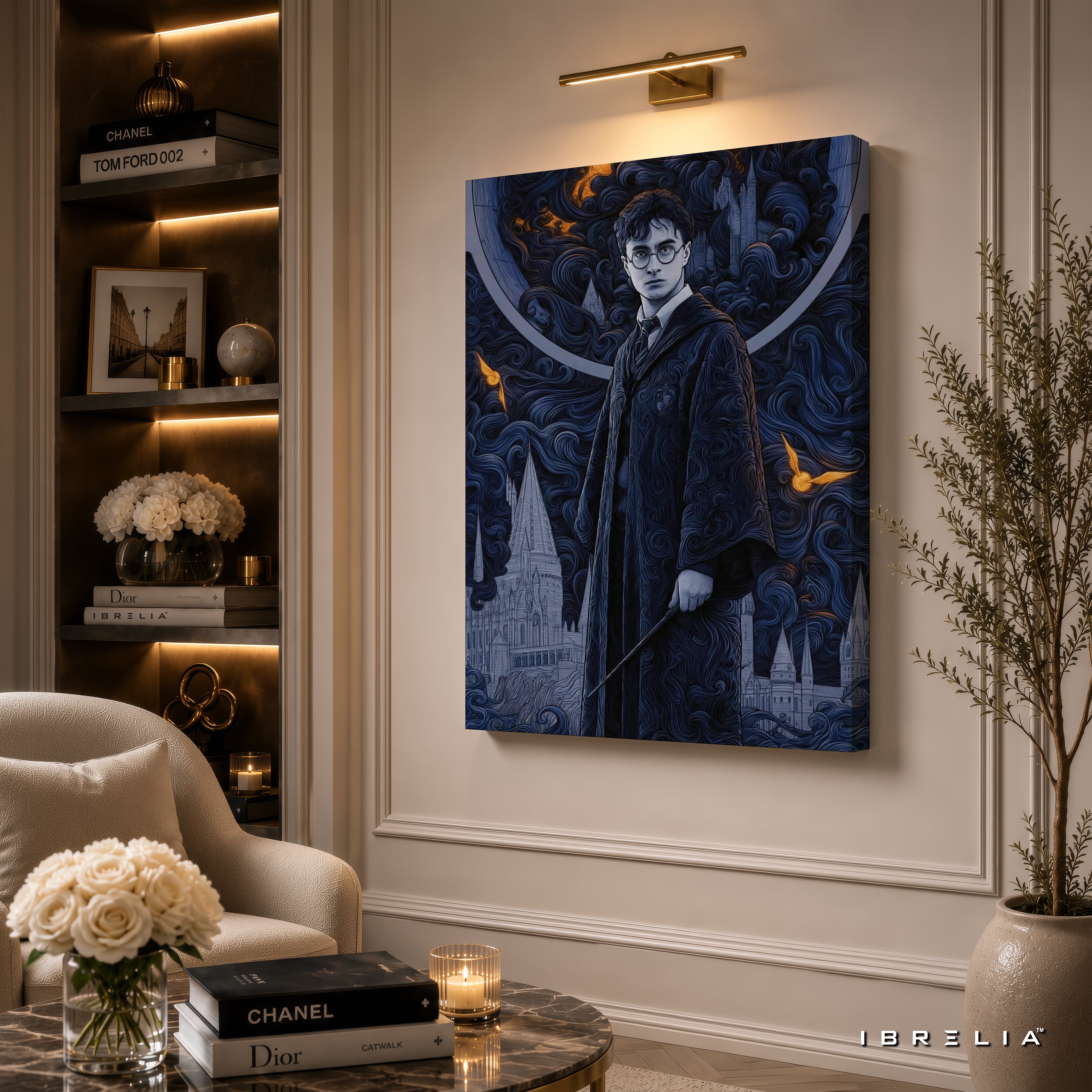 Harry Potter Wall Art – Young Wizard at Hogwarts Premium Wrapped MDF Wall Decor | IBRELIA™