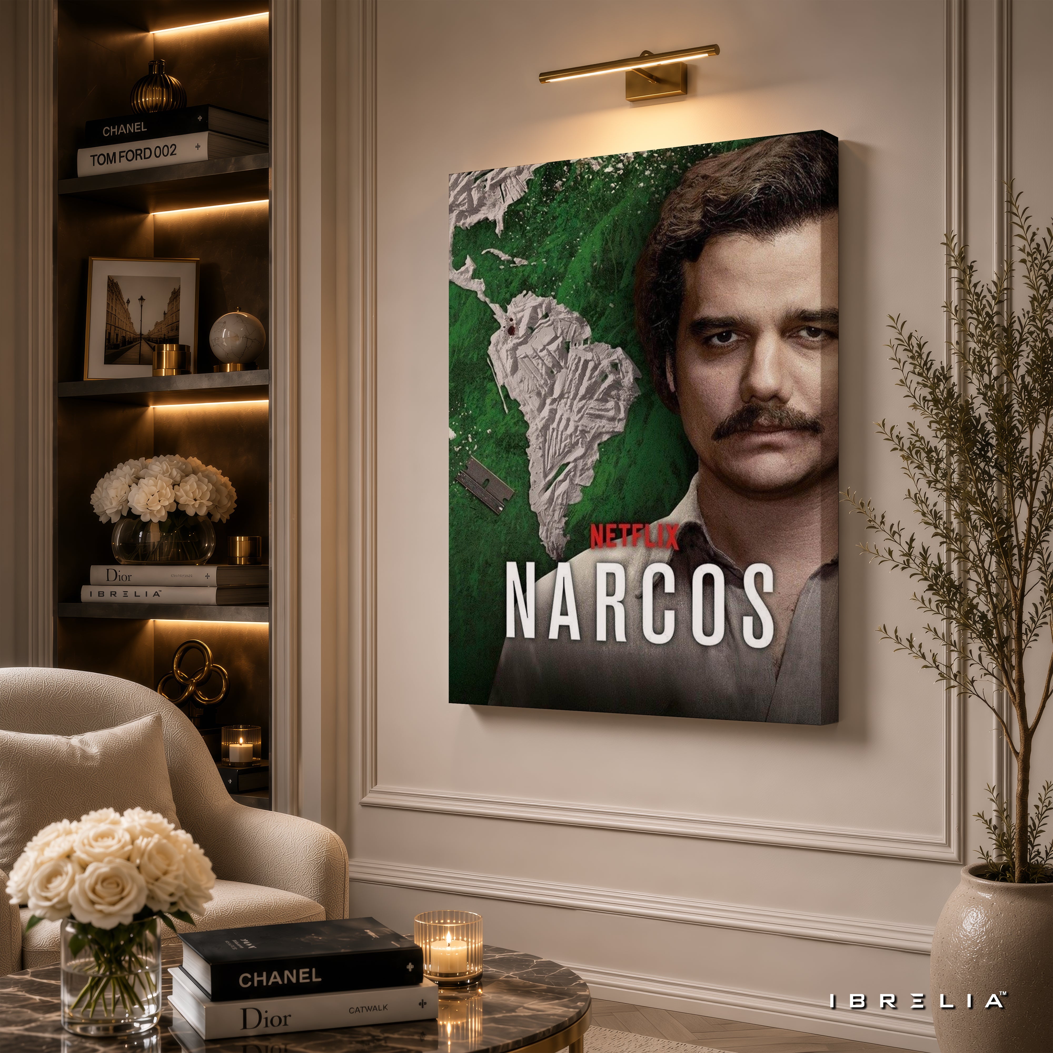 Narcos Pablo Escobar Premium Wall Art – Netflix Crime Series 4K Wrapped MDF Frame | IBRELIA™