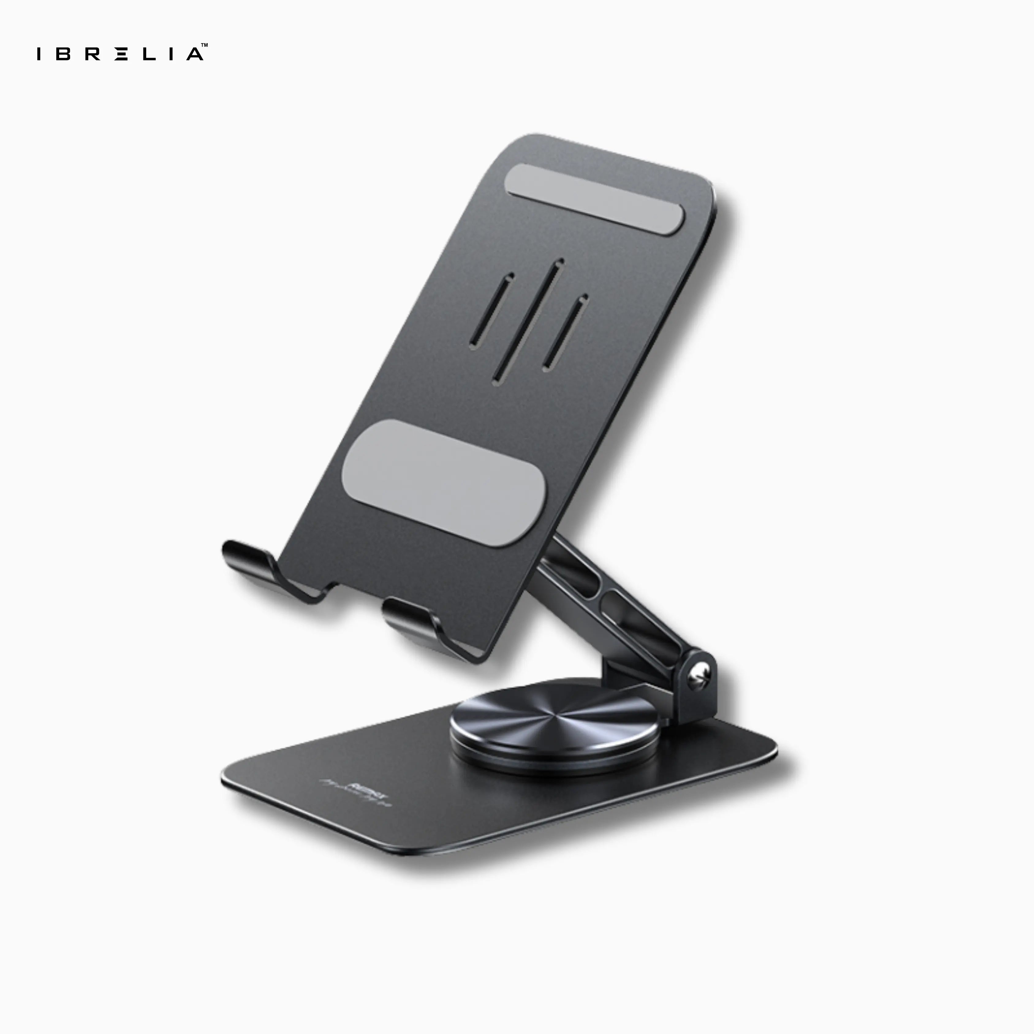 Remax RM-C38 Precision Alloy Rotary Phone Holder | 360° Adjustable Metal Stand | Universal Desk Holder | IBRELIA™ IBRELIA