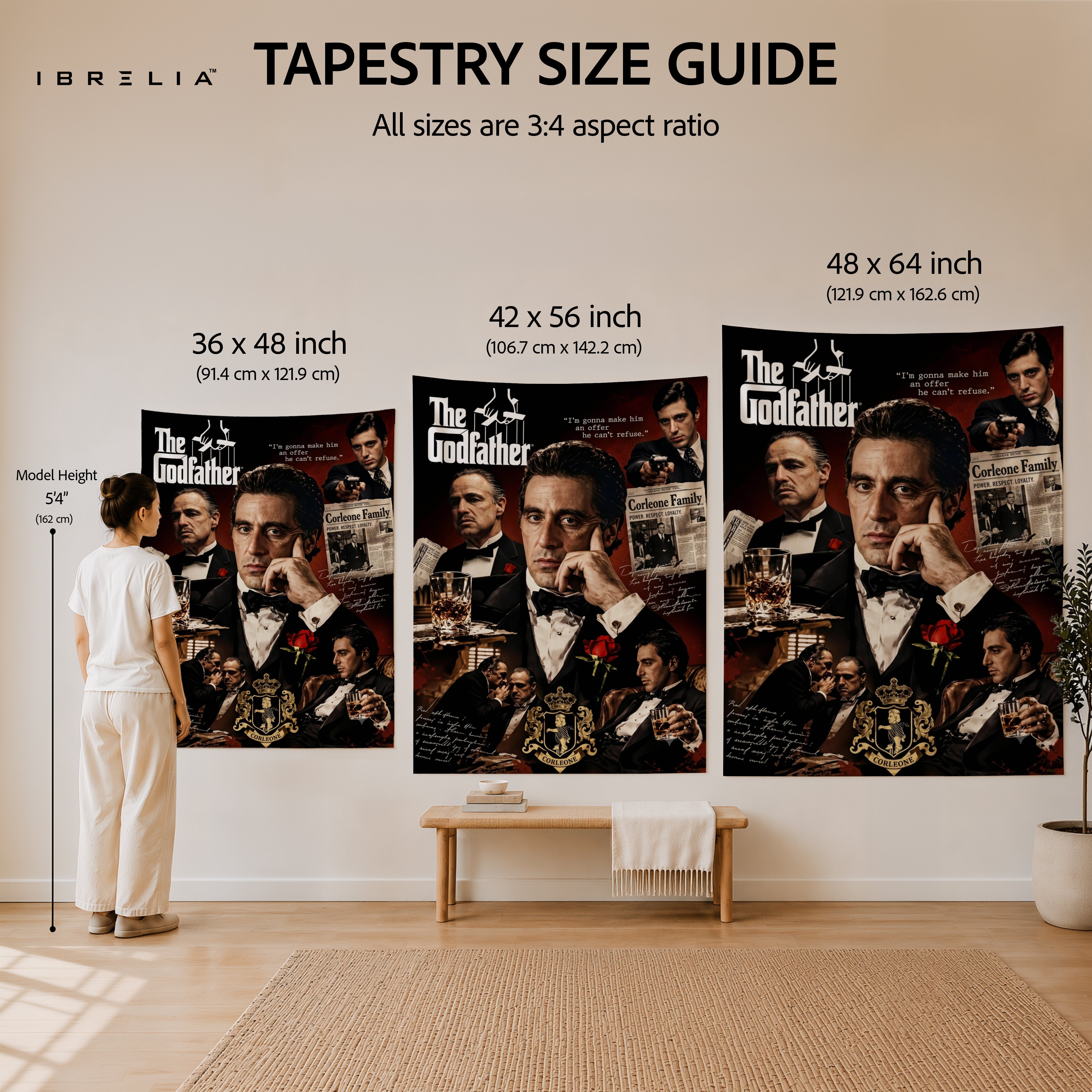 The Godfather Family Collage Wall Tapestry – Premium Movie Wall Hanging & Home Decor in Pakistan