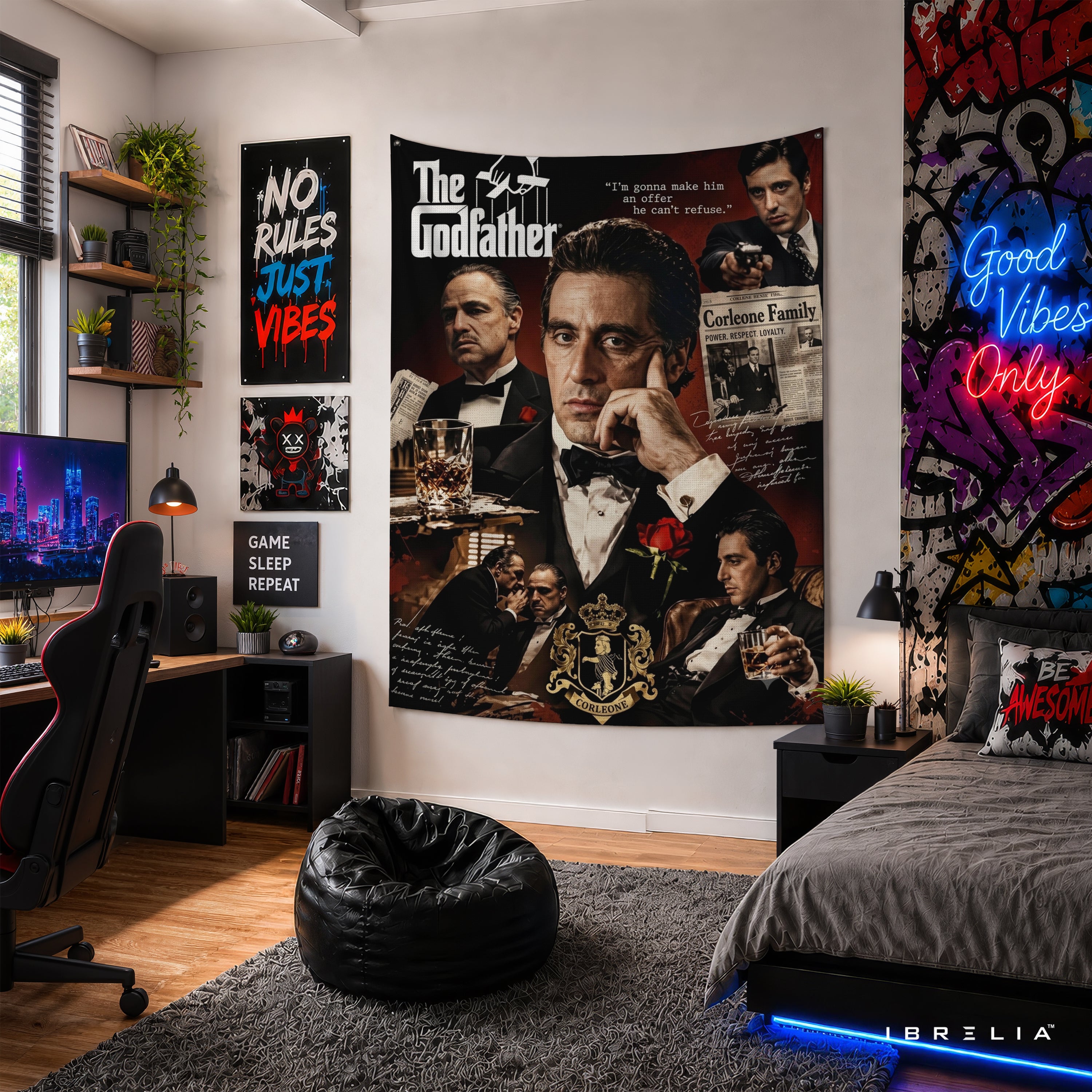 The Godfather Family Collage Wall Tapestry – Premium Movie Wall Hanging & Home Decor in Pakistan