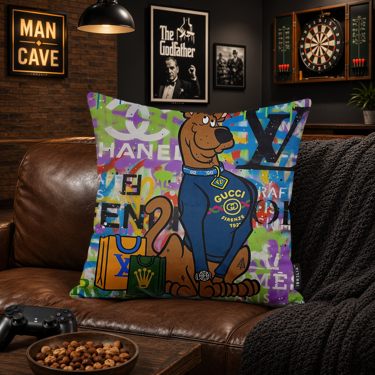 Scooby-Doo Luxury Shopping Fashion Pop Art Cushion | Premium Velvet Suede | Double-Sided Print