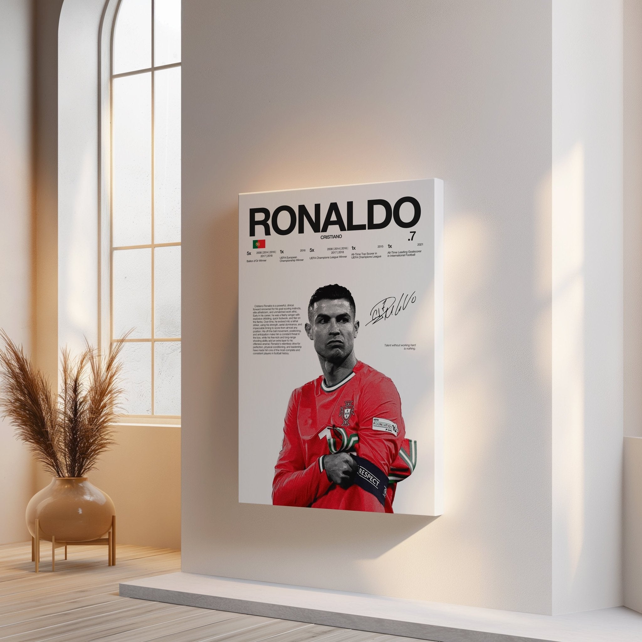 Cristiano Ronaldo – The Icon 4K Ultra Wrap Frame Wall Art in Pakistan | IBRELIA™ - IBRELIA